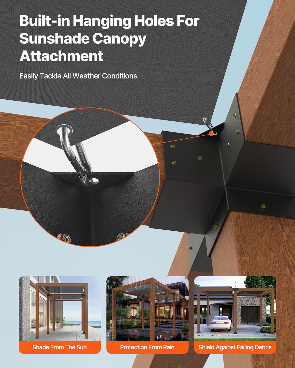 VEVOR LPJJTZST4PCS2K9OV0 Pergola-Parts-Accessories - View #6