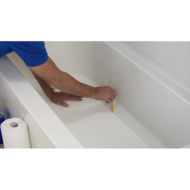 16 in. W x 36 in. L Bathtub Floor Repair Inlay Kit in White
