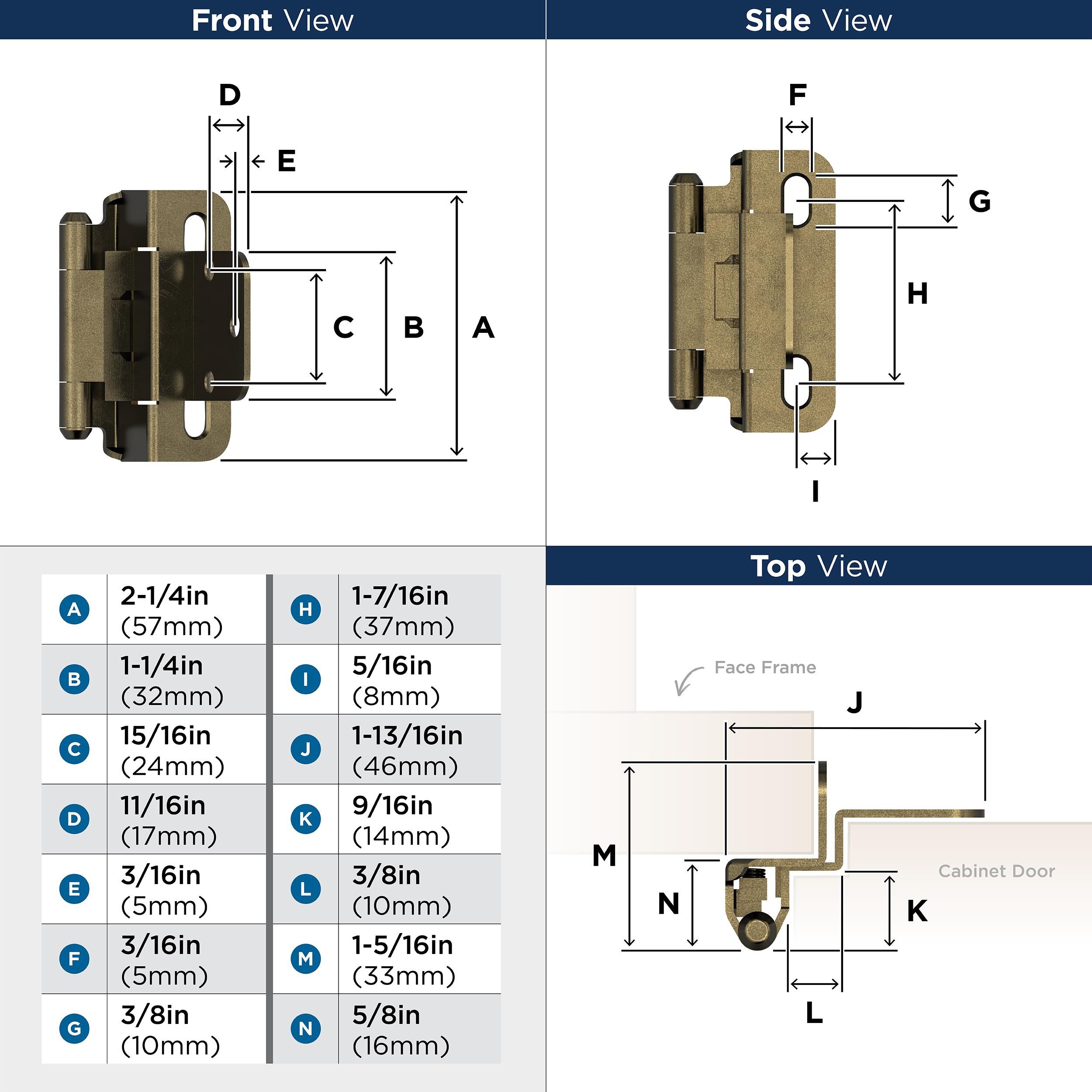 Amerock BPR7565BB Cabinet-Hinges - View #5