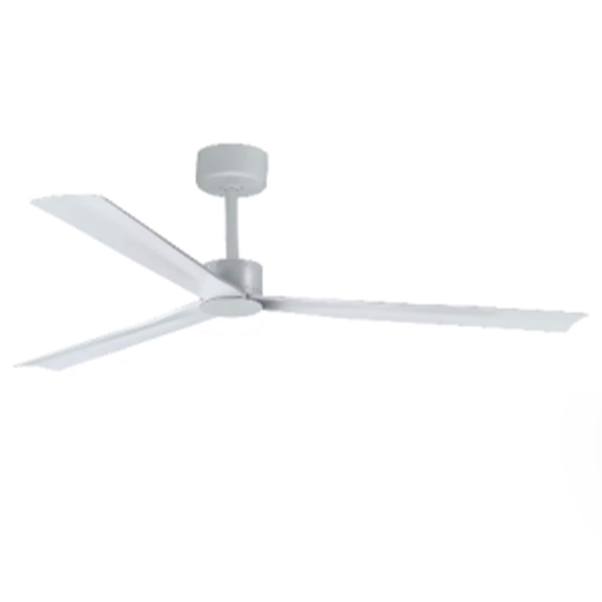 Parrot Uncle F5005 50-in White with White Blades Propeller Ceiling Fan Without Light - Remote Included ( 3 -Blade )