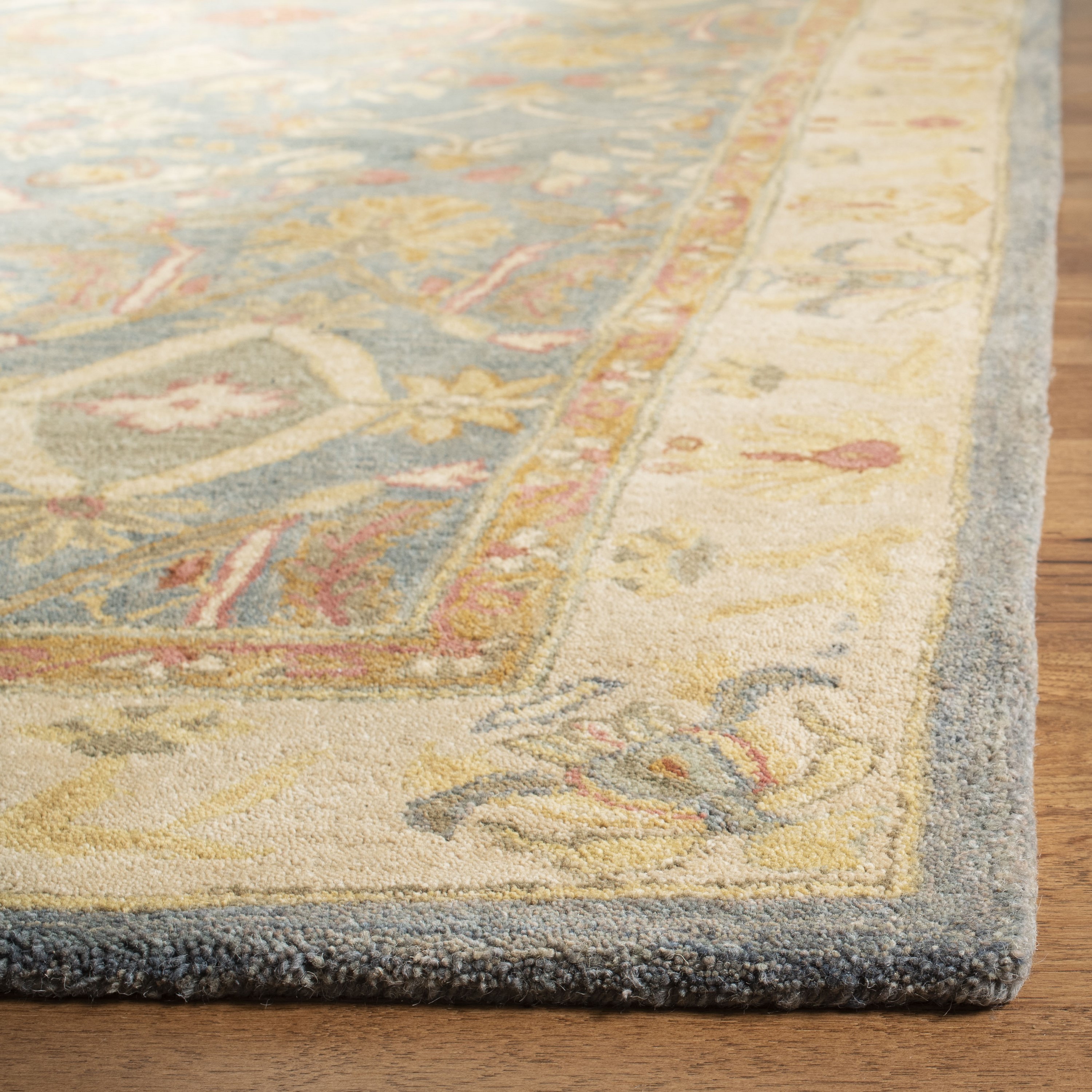 Handmade Tufted Green Wool 6' x 9' Reversible Rug