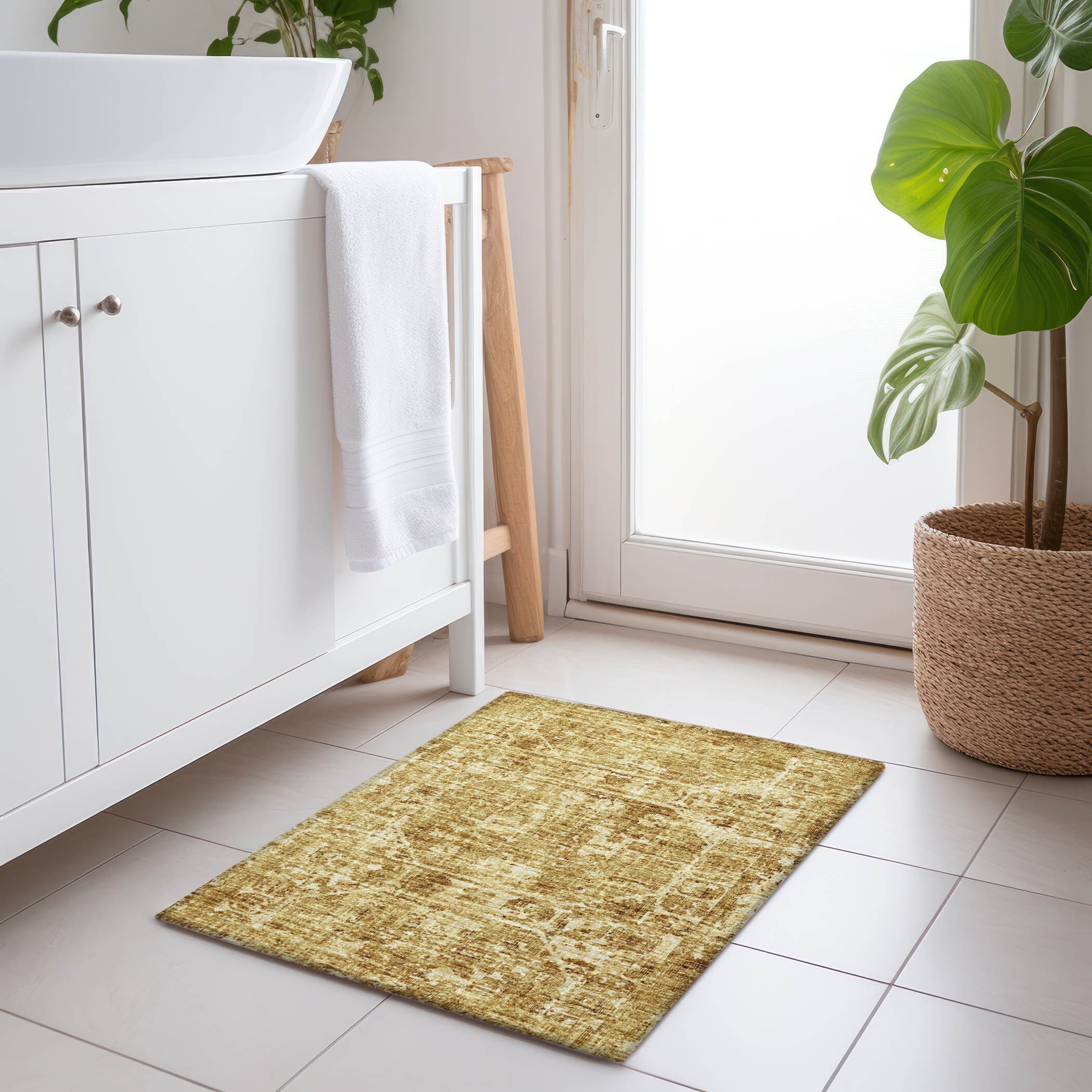Addison Rugs AMF41GI20X30 Mayfield AMF41GI 2 x 3 (ft) Loomed Polyester Gilded Rectangular Indoor Abstract Machine washable Area rug