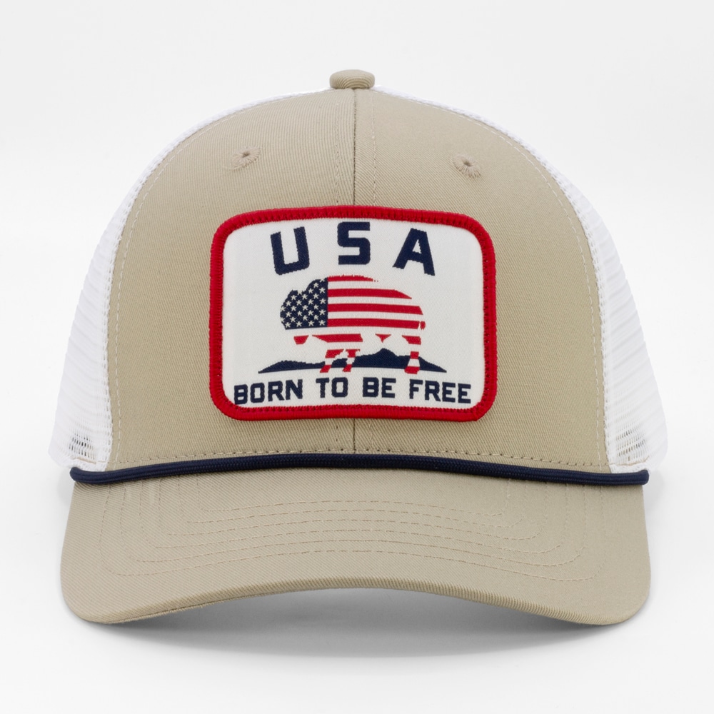 Infinity Brands Men's Khaki/White Cotton/Polyester Baseball cap