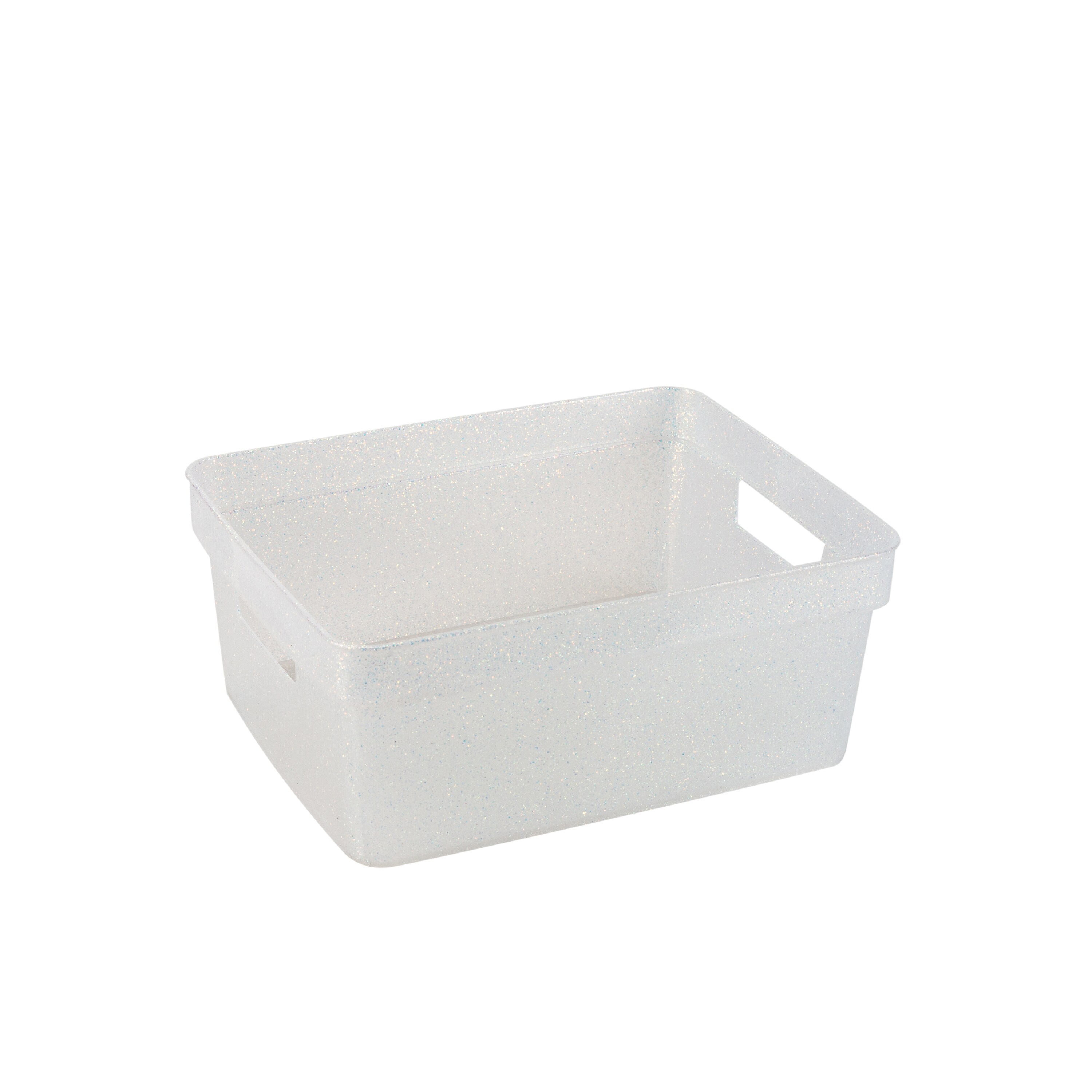 Simplify 7-in W x 5.5-in H x 7-in D Clear Plastic Bin in the Storage Bins &  Baskets department at