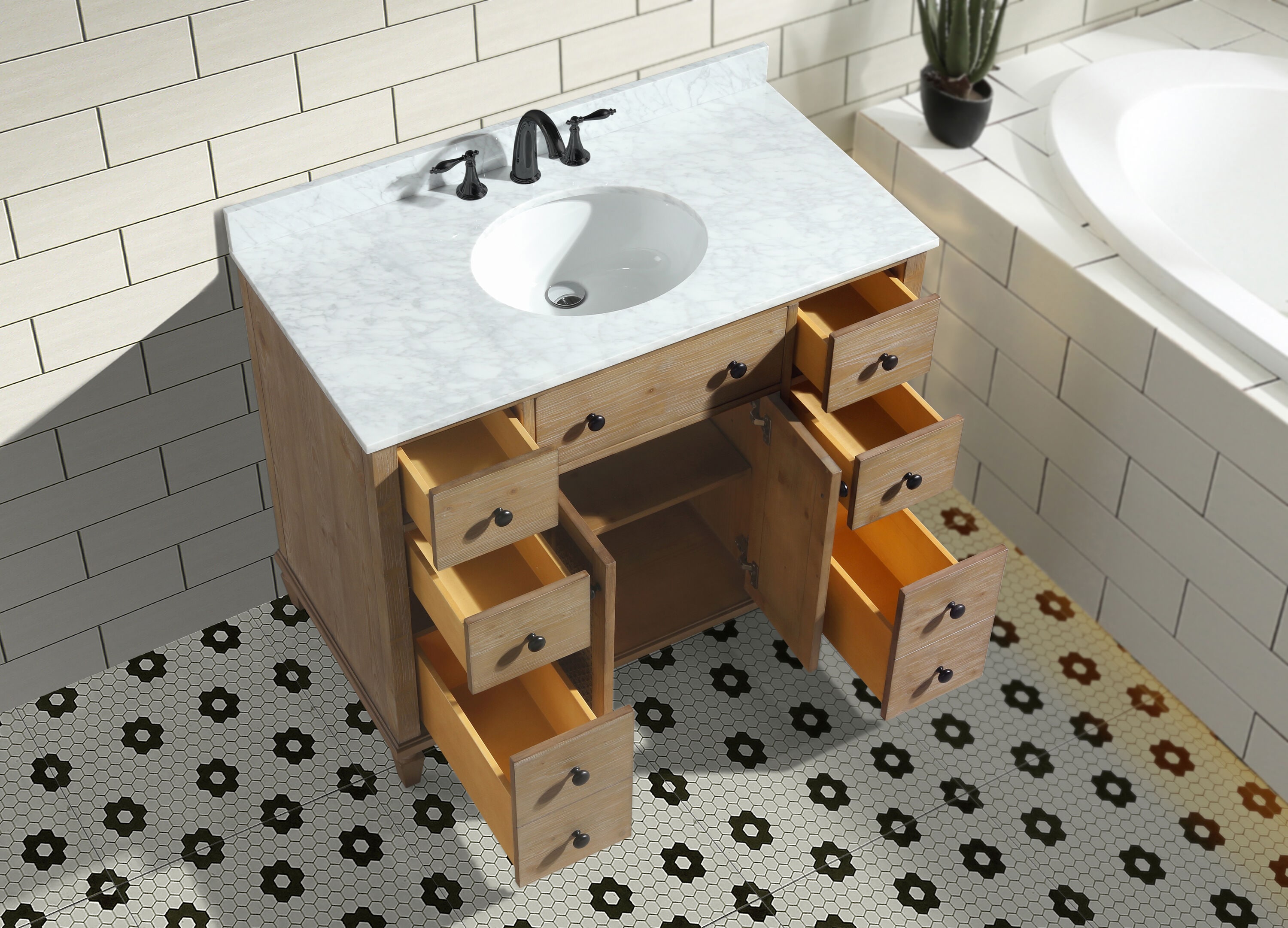 Ari Kitchen & Bath AKB-ANNIE-42-WEATHFI Bath-Vanity-Combo - View #11