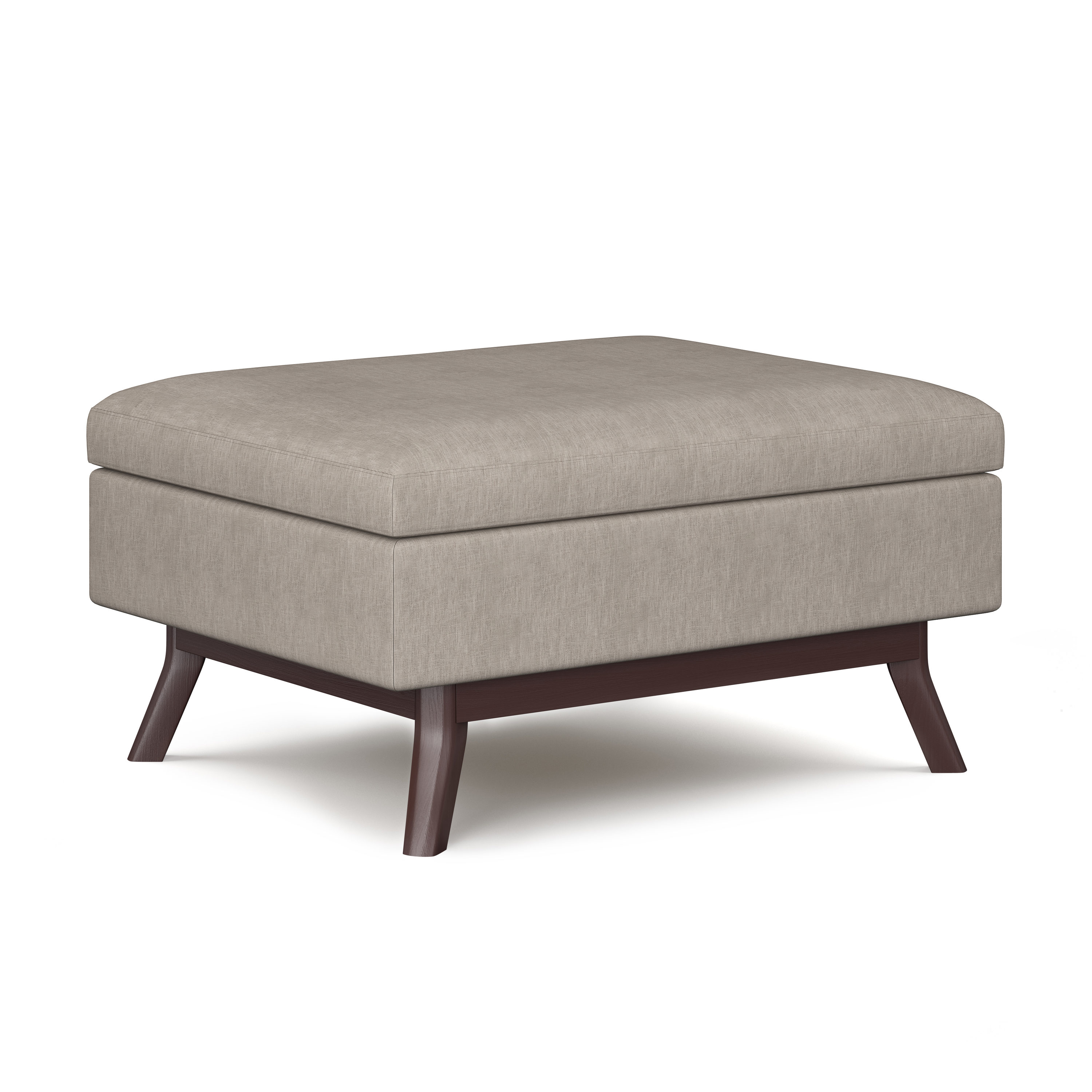 Simpli Home AXCOT267S-NL Owen Midcentury Natural Storage Ottoman
