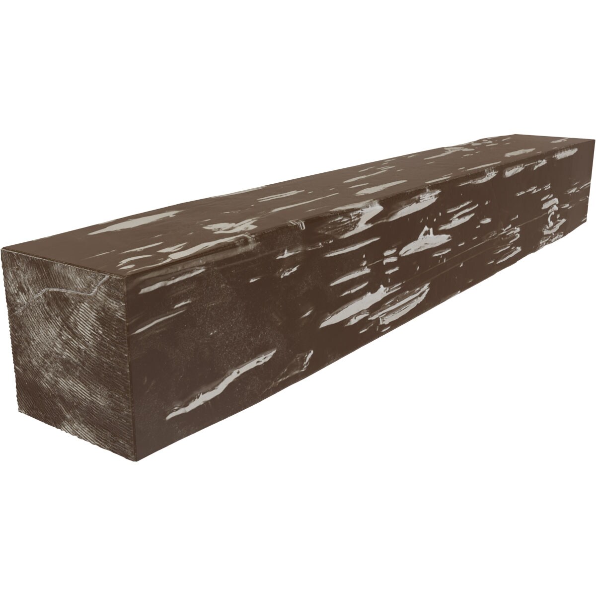 Ekena Millwork MANUPC06X10X36VM 36-in W x 6-in H x 10-in D Vintage Mahogany Hollow Urethane Rustic Fireplace Mantel