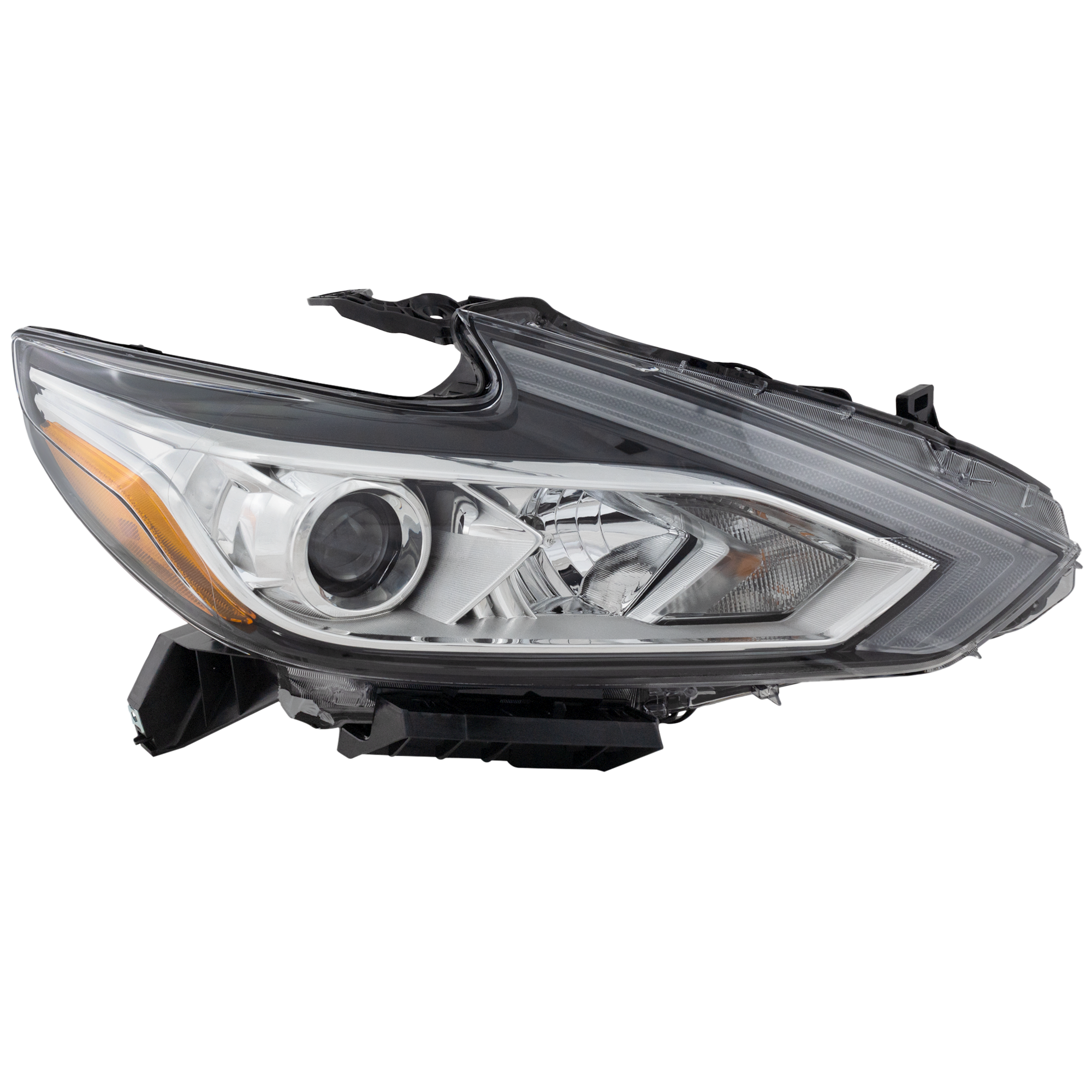 Garage-Pro JCWREPT100335QGP Headlight Compatible with Nissan Altima 2016-2018 Rh Assembly Halogen Chrome Interior- Capa