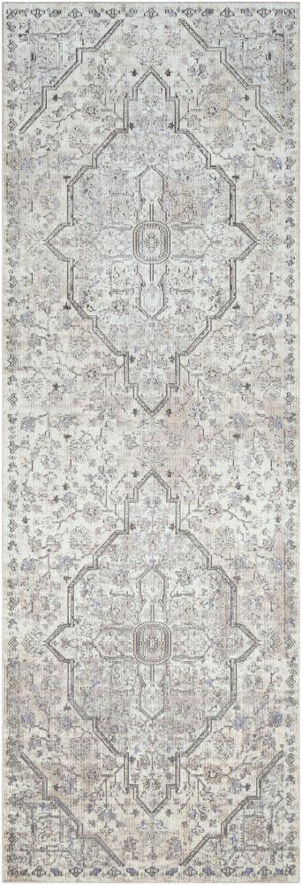 Surya Wonder 2 x 8 Gray Indoor Medallion Oriental Runner Rug at Lowes.com