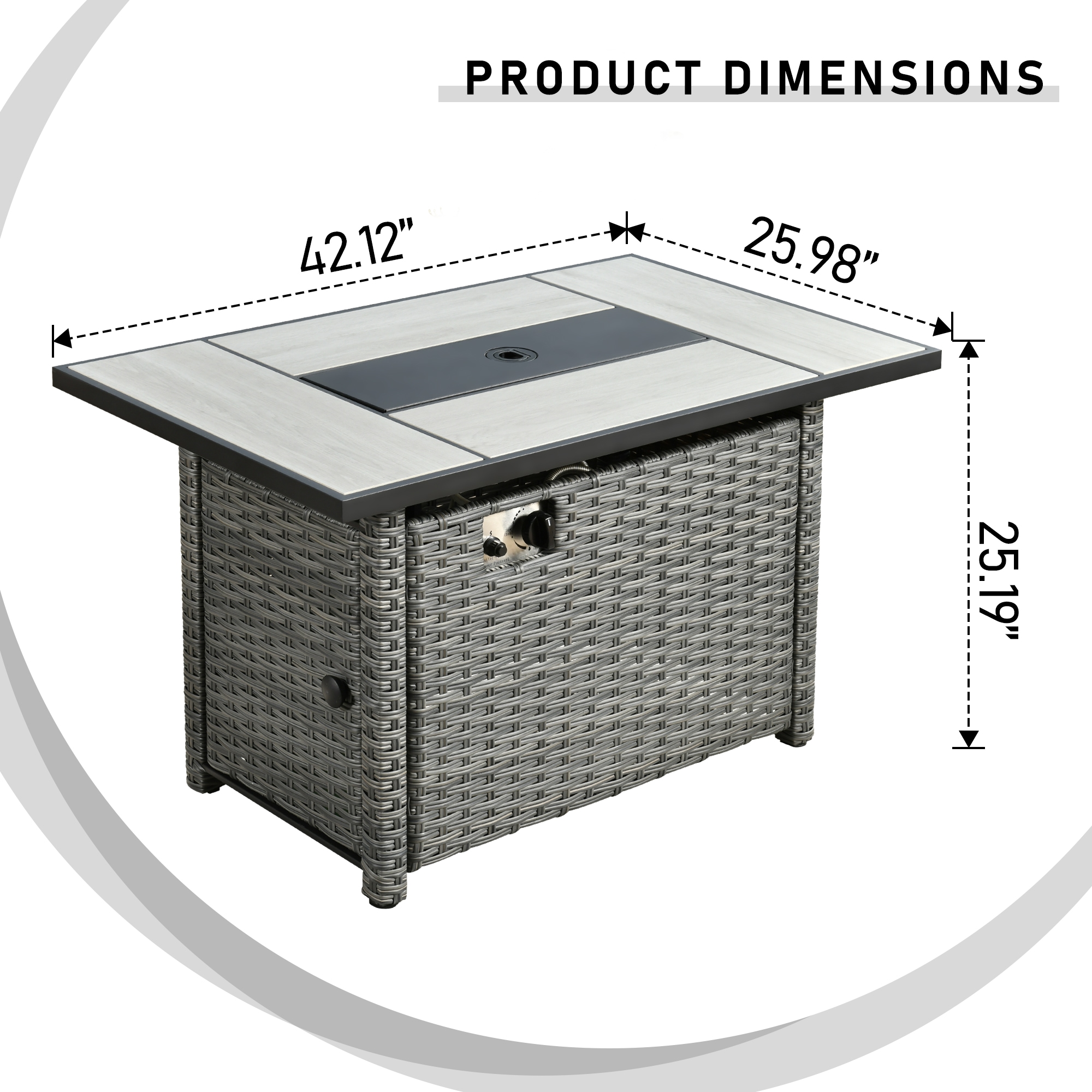 Pouuin GRM8015 Outdoor-Gas-Firepits - View #3