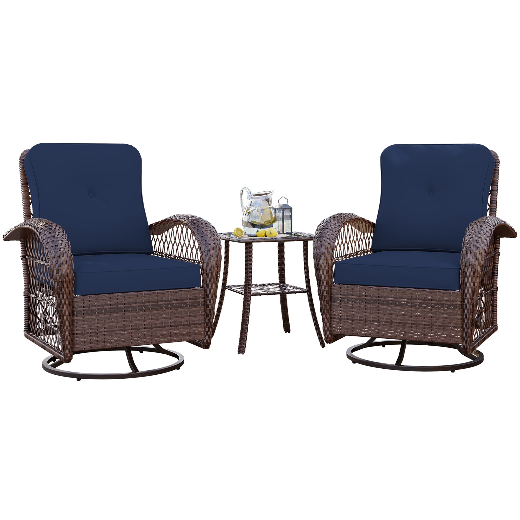 UPHA Y9BE-NAVYBLUE Patio-Chairs - View #2