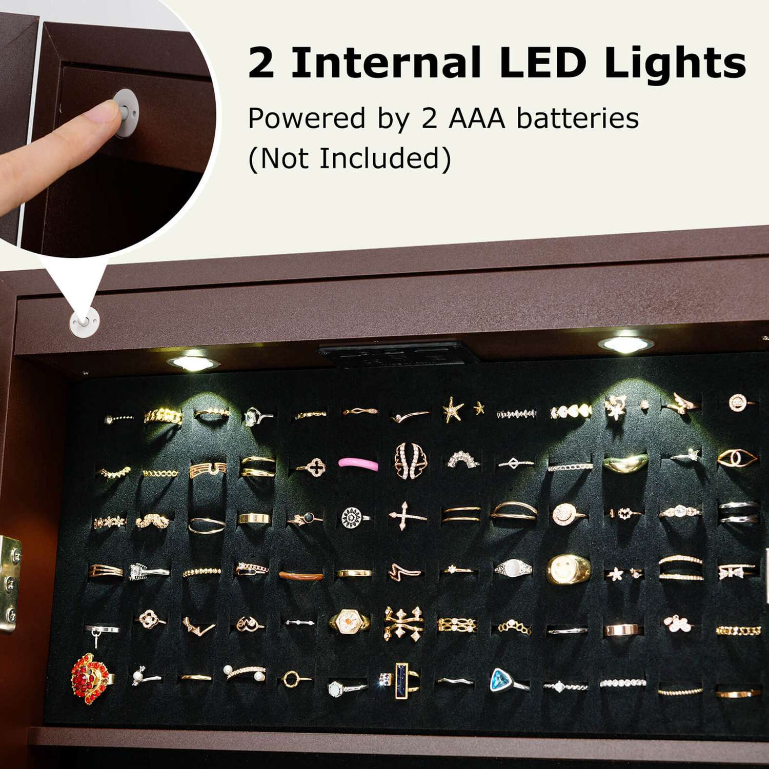 Costway CSHY000137 Jewelry-Armoires - View #8