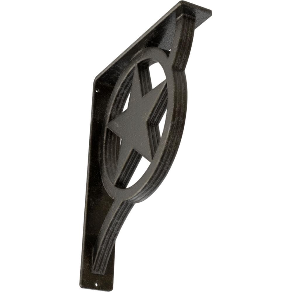 Ekena Millwork BKTM02X10X12TAUAWS Austin 10-in x 2-in x 12-in Gray Wrought iron Countertop support bracket