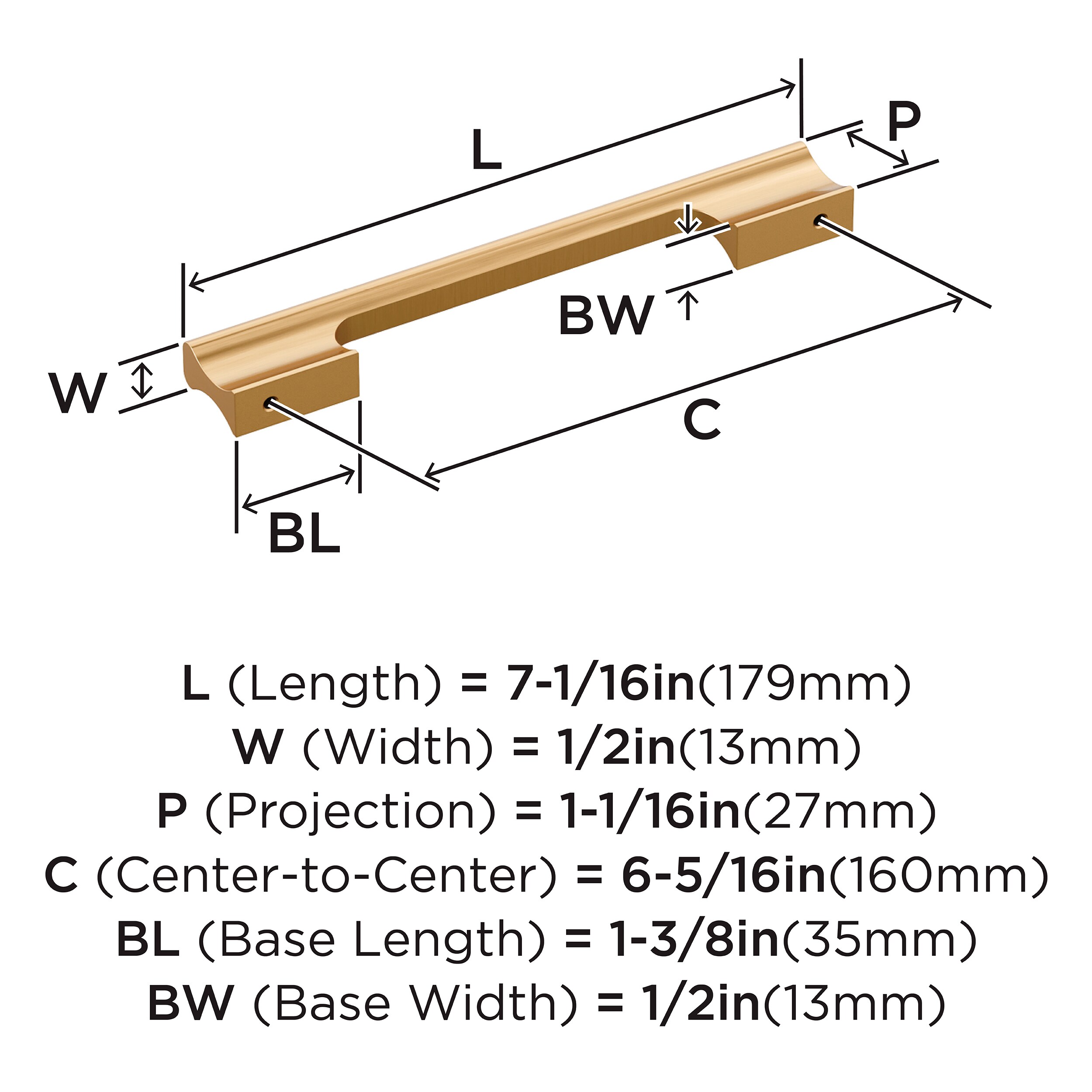 Amerock BP36839CZ Cabinet-Pulls - View #4