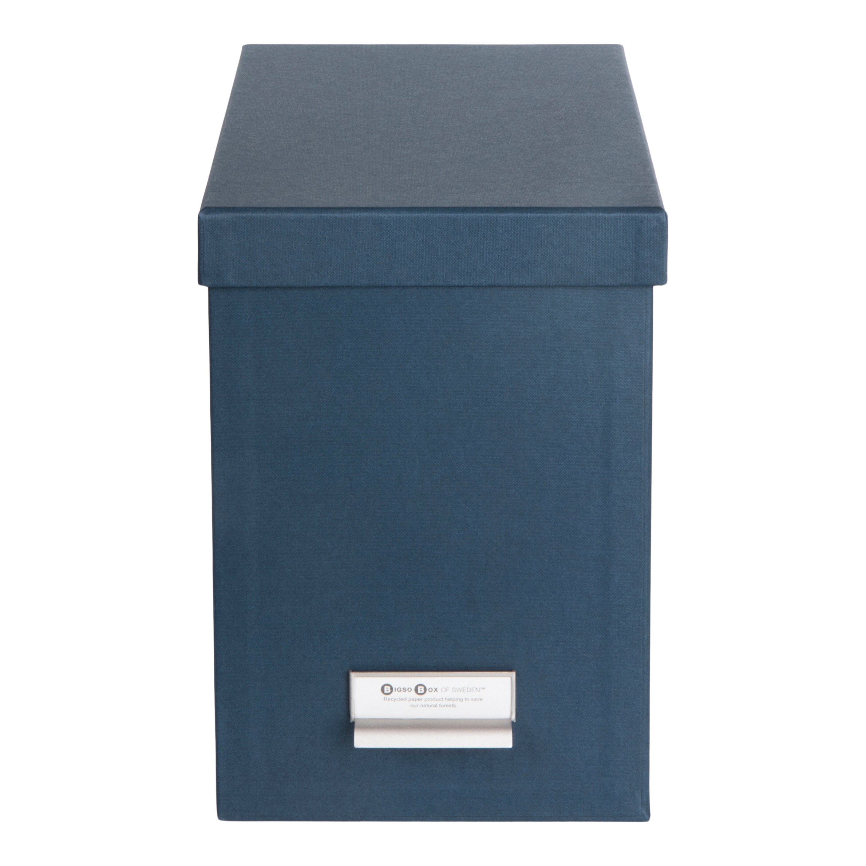 BIGSO BOX OF SWEDEN 954156944 John 13.1-in W x 10.5-in H x 7.4-in D Navy Paper Bin