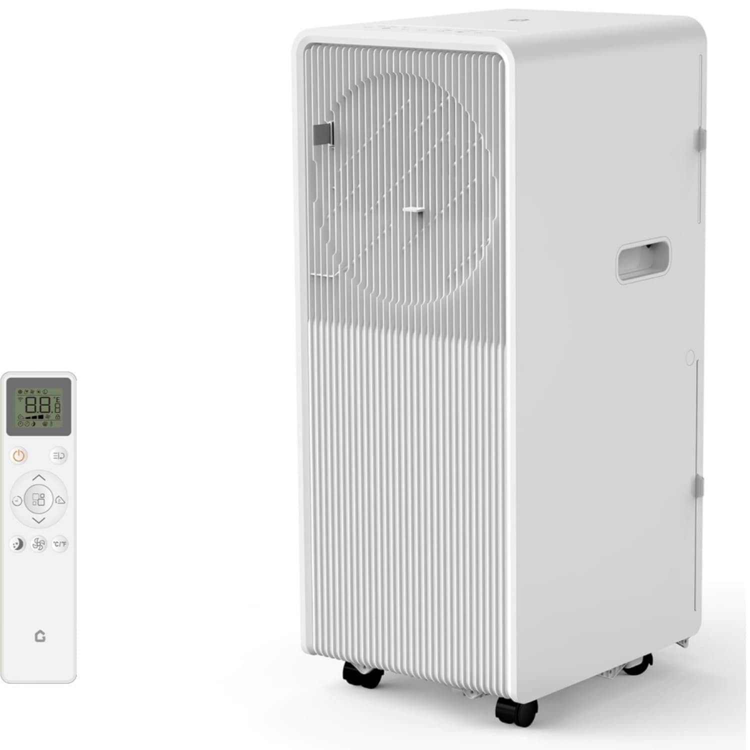 Qeetex LSHQQPHK-337LYPLW 8000 BTU 3 in 1 Portable Air Conditioner  Quiet Air Conditioner  Up to 350 Square Feet  with Cooling  Fan  Dehumidifier  24 Hour Timer  White