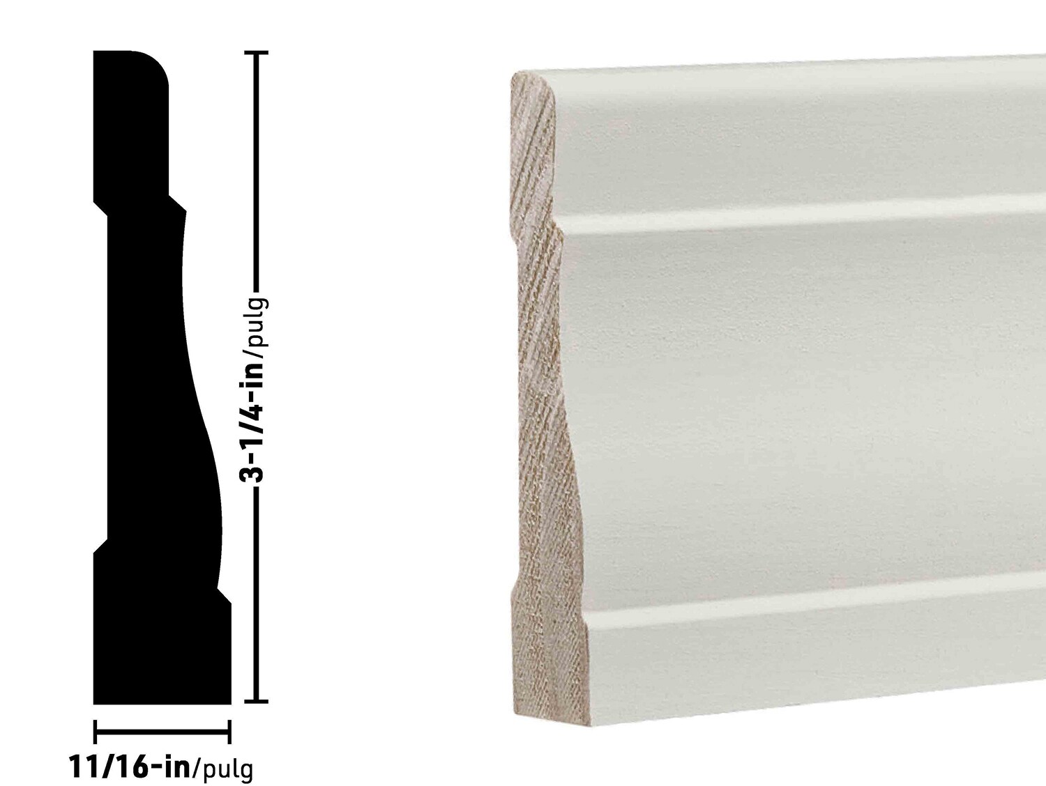 RELIABILT L04B444212 Baseboard-Moulding - View #2