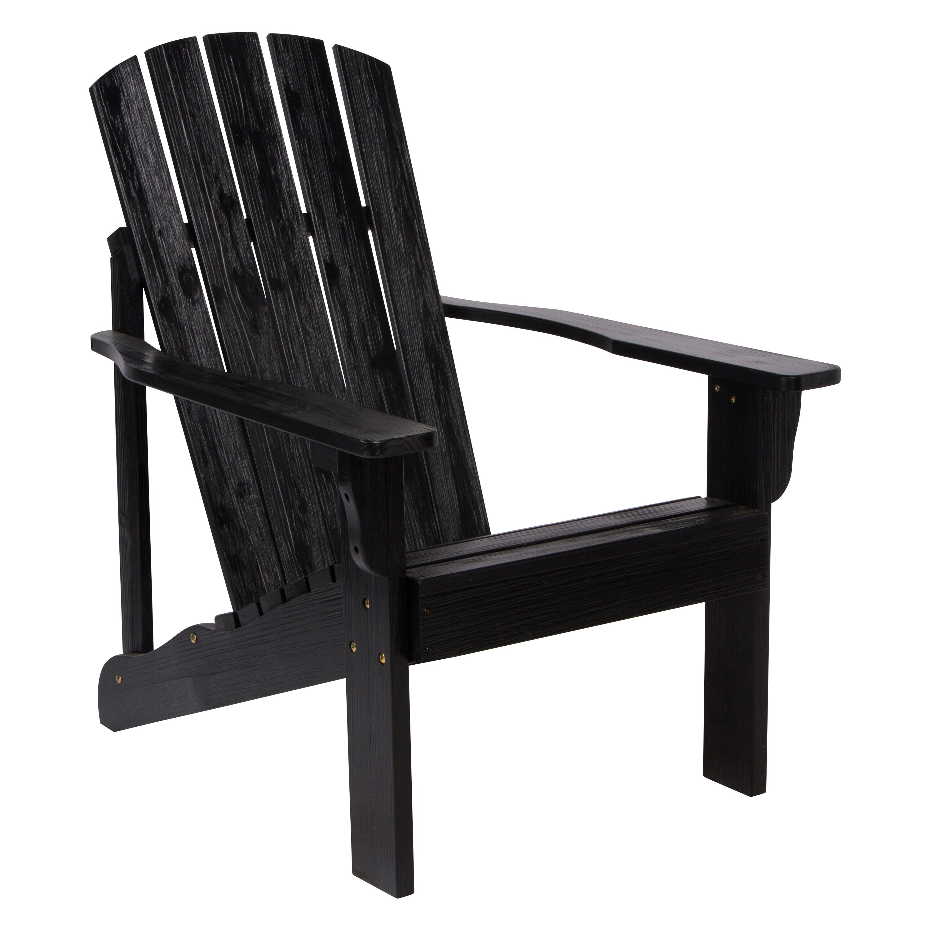 Black Cedar Wood Mid-Century Modern Adirondack Chair