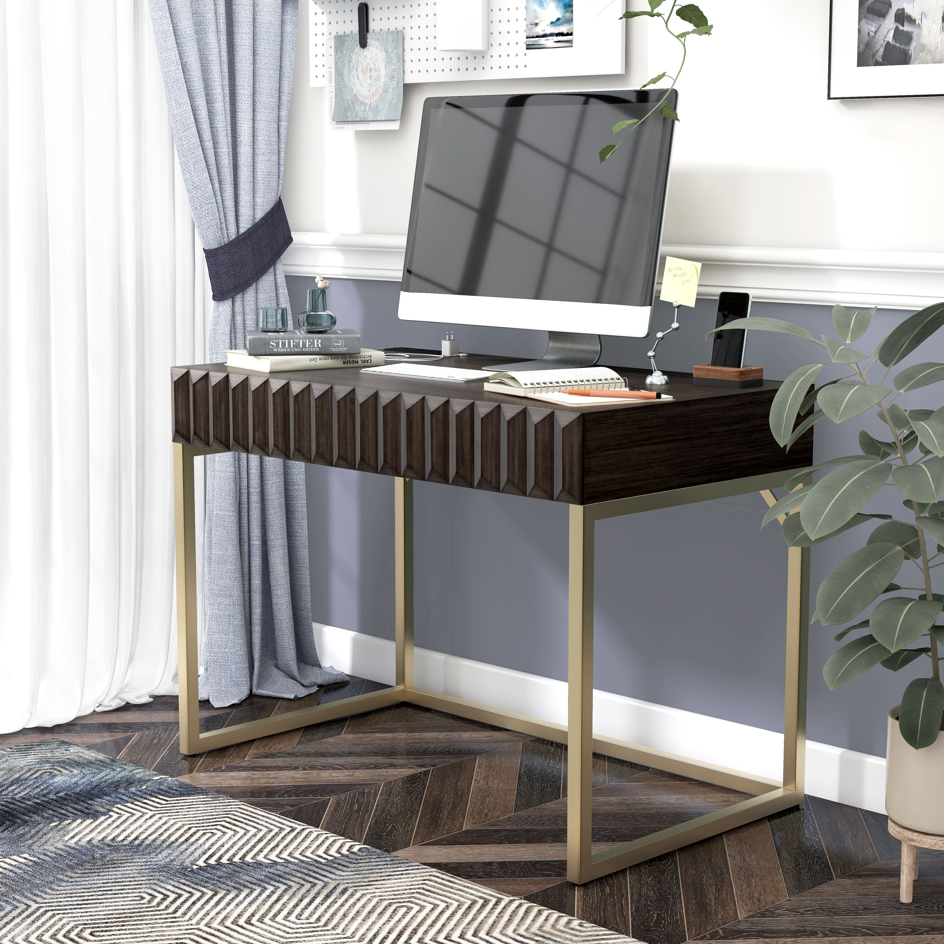 Furniture of America IDF-DK406WN-USB desks - View #5