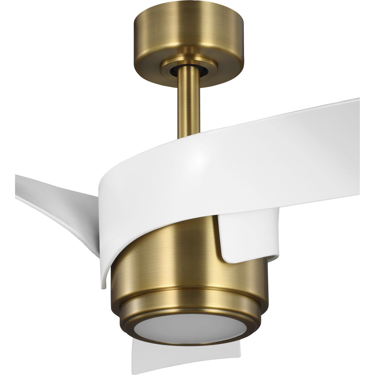 Vintage Brass 60" Ceiling Fan with LED Light and Remote