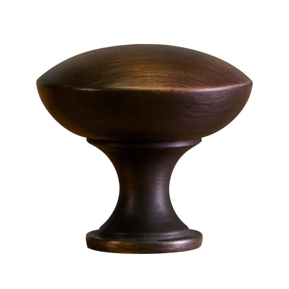 Design House 564583 Mushroom 1-1/4-in Antique Brass Round Transitional Cabinet Knob 5 -Pack