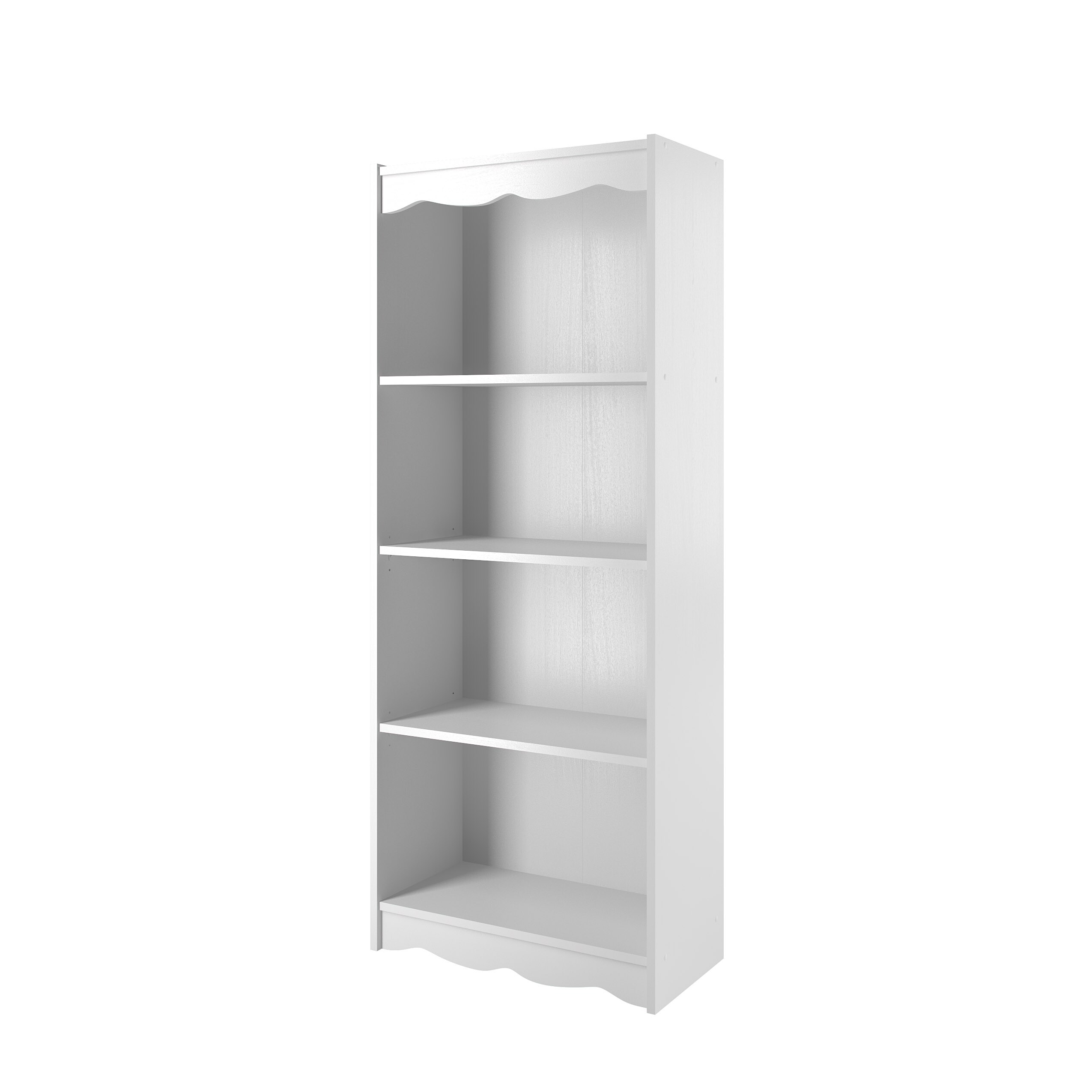 CorLiving - Quadra 4-Shelf Bookcase - White