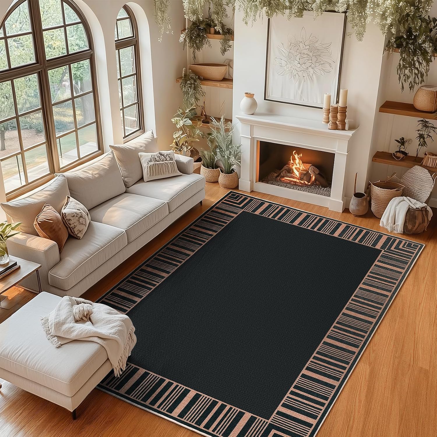 GAOMON - Area Rug 9x12 Washable - Extra Large Area Rug Non-Slip for Spacious Living Room Modern F...