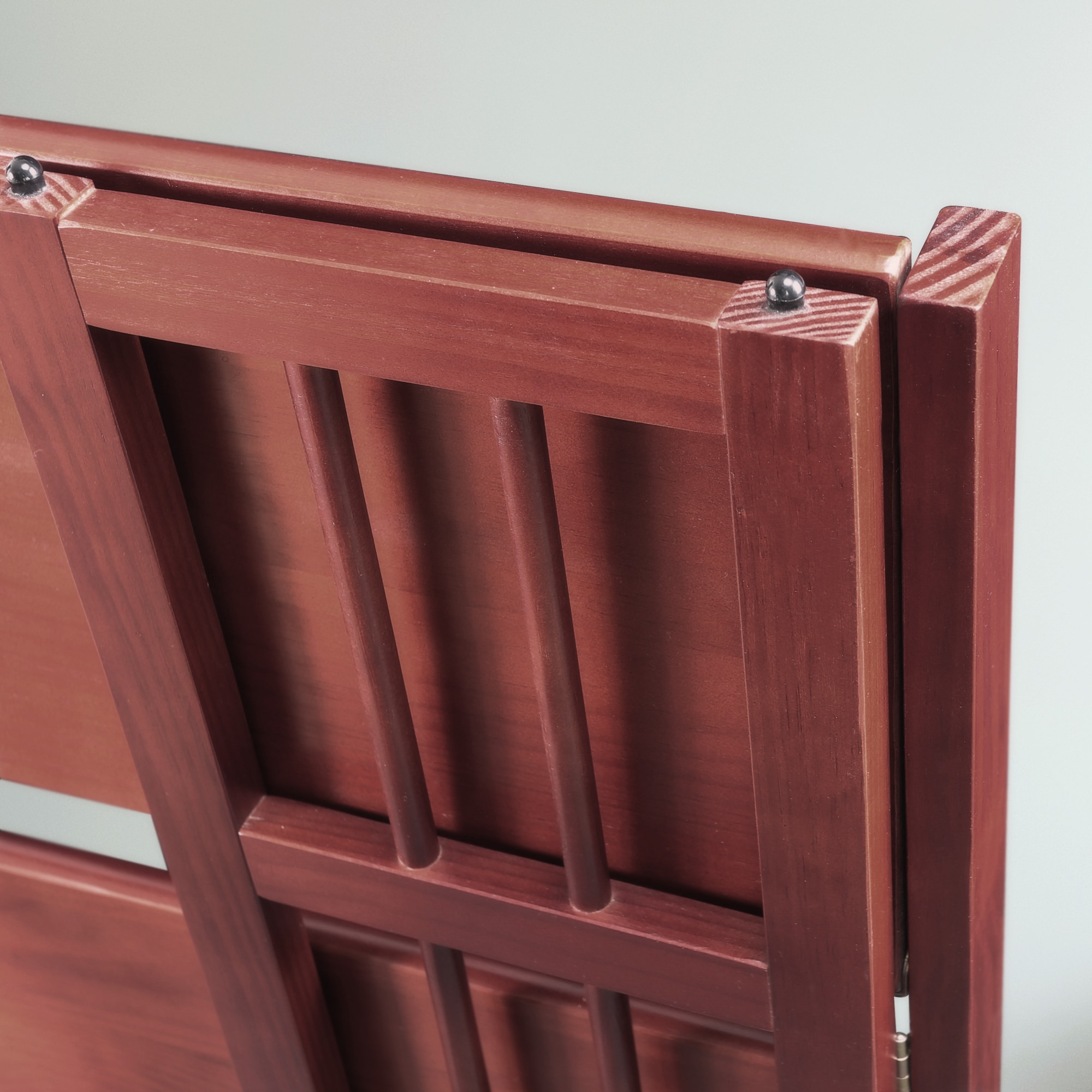 Walnut Finish 3-Shelf Solid Wood Stackable Folding Bookcase