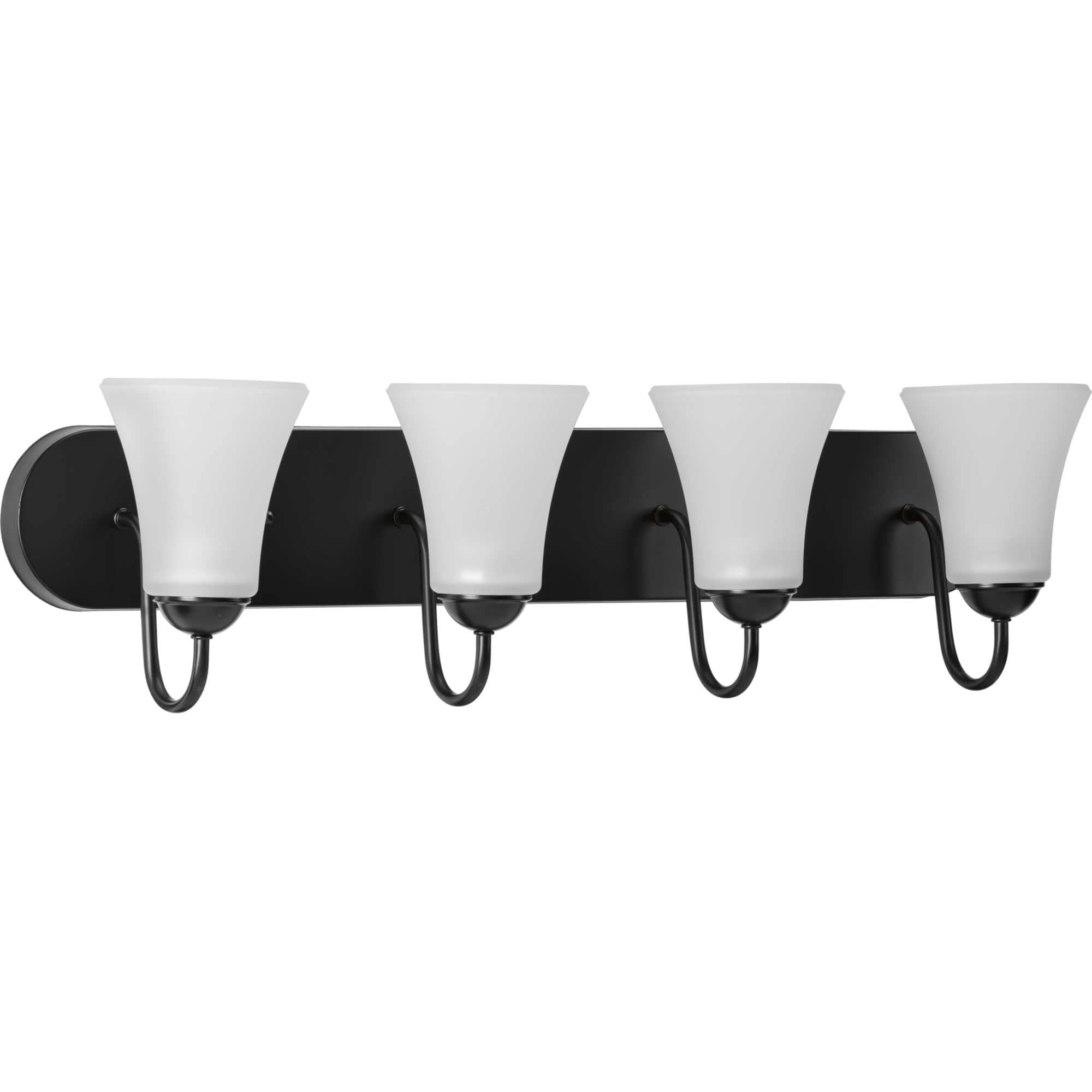 Progress Lighting P300236-031 Classic 30-in 4 -Light Matte Black Transitional Vanity light
