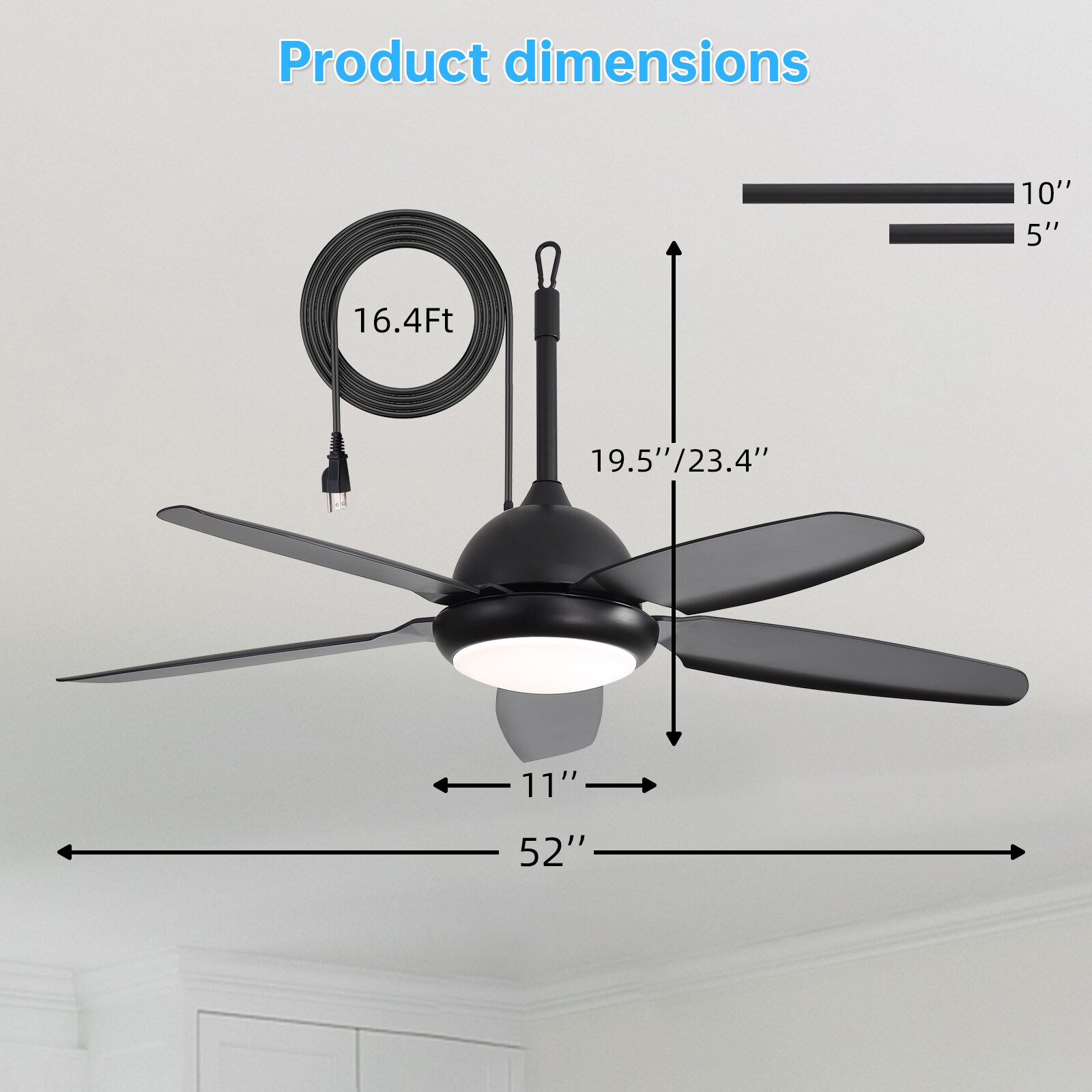 Gleam Flare GF-GG-52KD01BK Ceiling-Fans - View #4