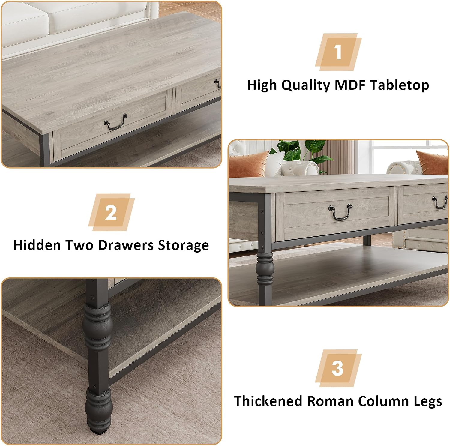 GAOMON CQC-1PFUEA-4X5W Coffee-Tables - View #5