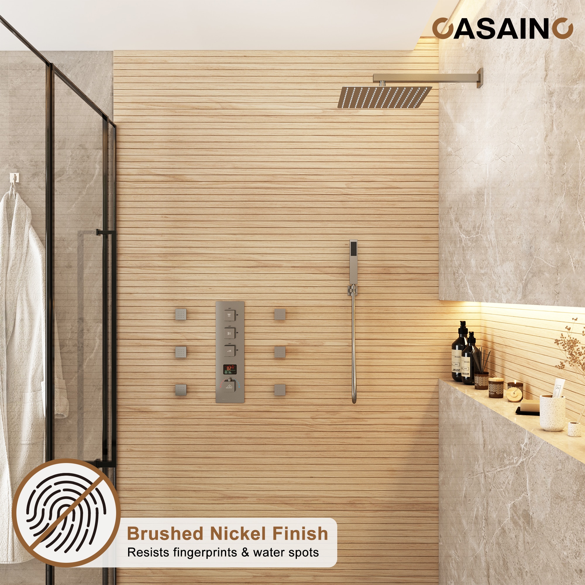 CASAINC KCHS0017-12BN Showerhead-Bar-Panels - View #3