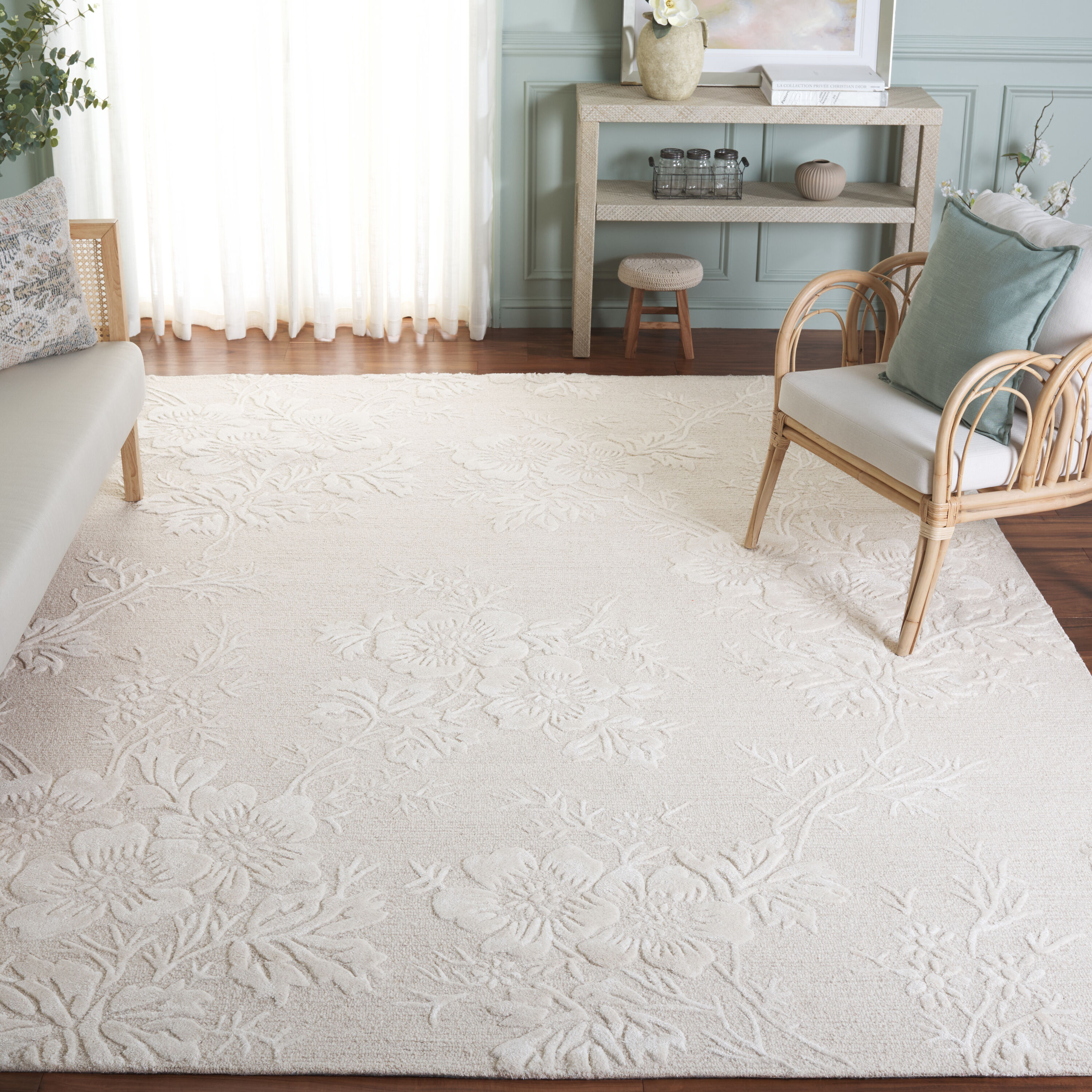 Glamour 151A Ivory 8in x 10in Rug