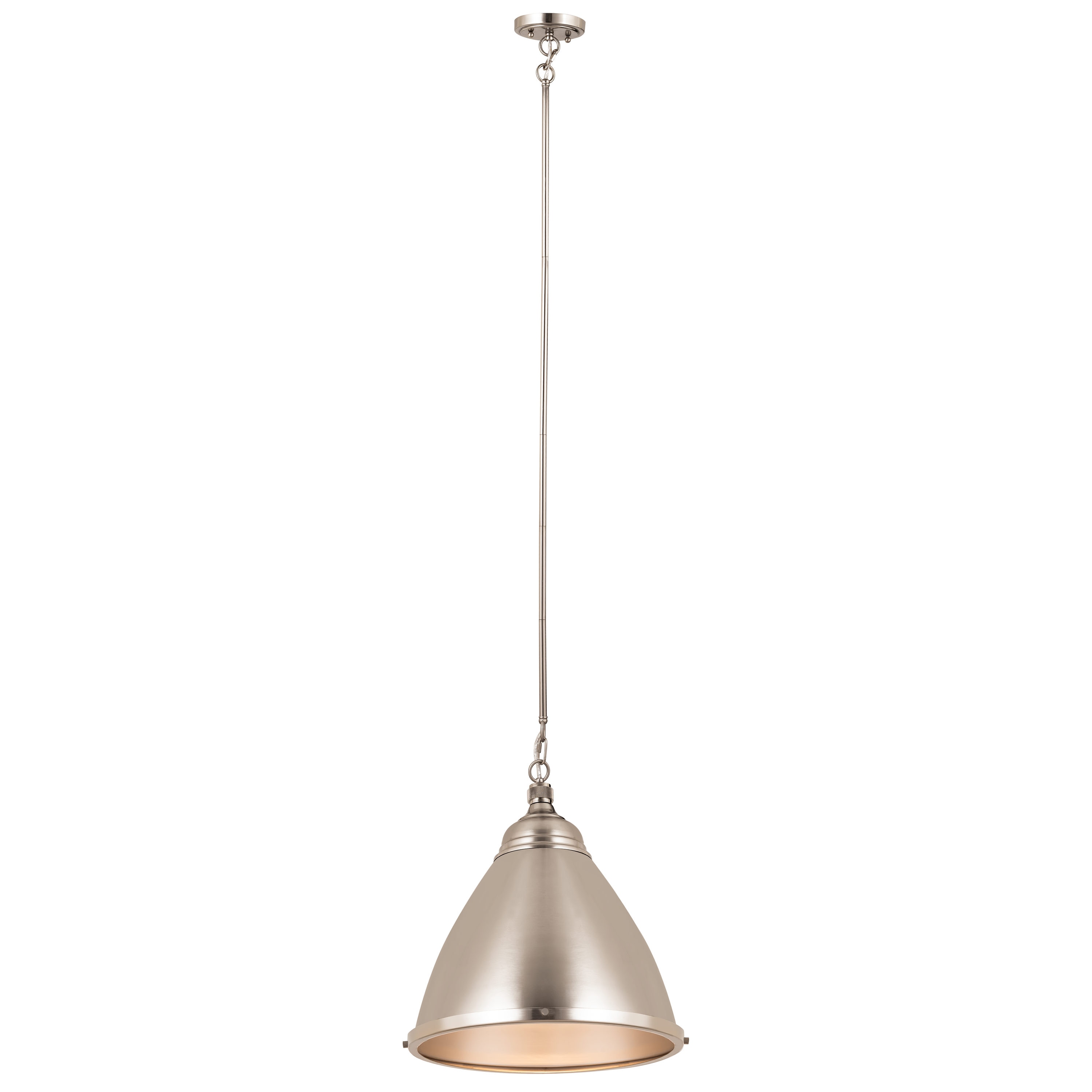 Westmore by ELK Lighting LWPN-210920118 Kennington 1 -Light Brushed Steel Transitional Bell Medium Hanging Pendant light