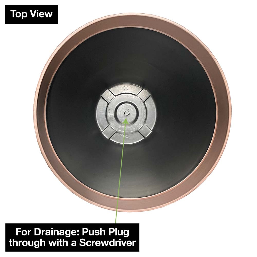 Taupe High-Density Resin Outdoor Planter with Drainage Hole