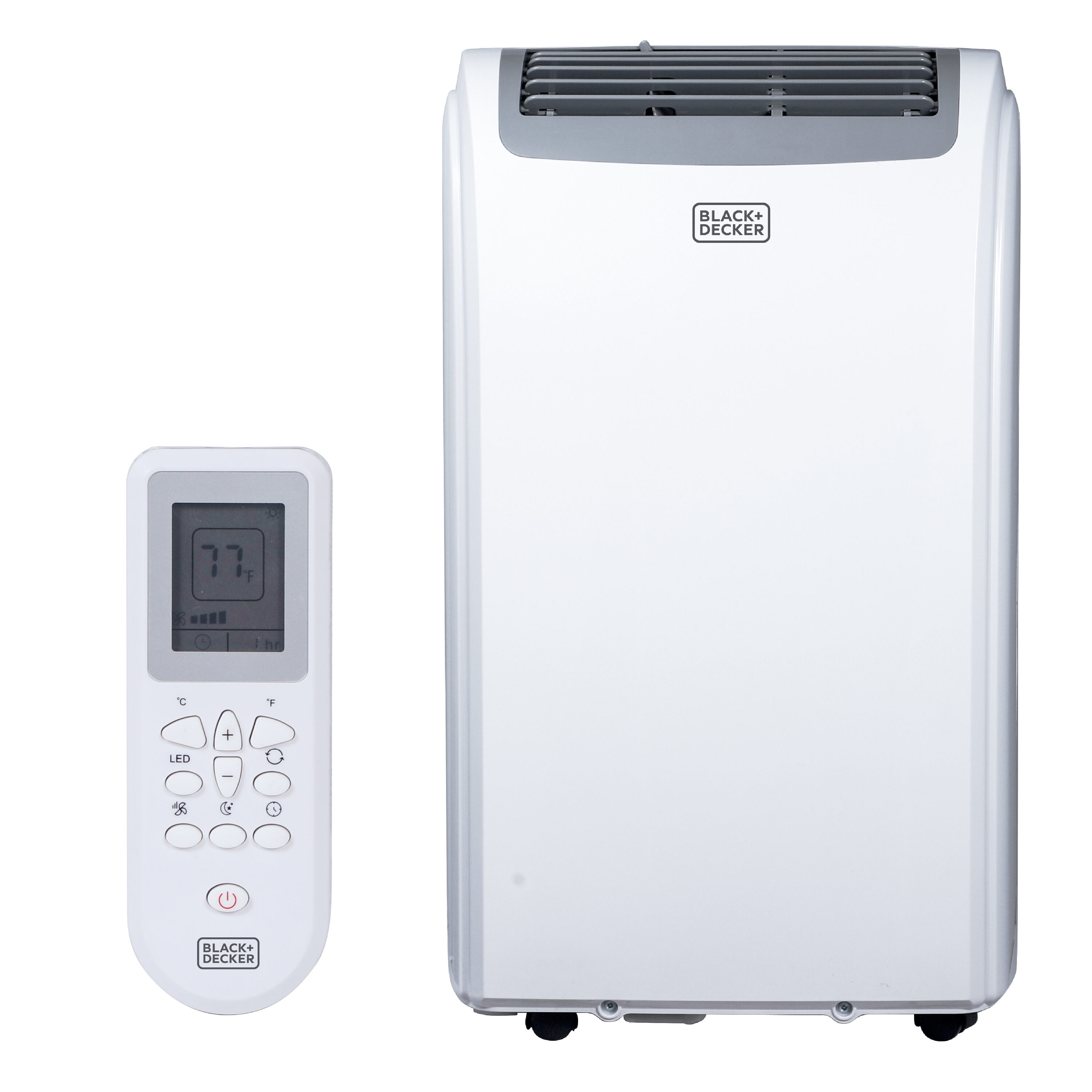 BLACK+DECKER BPP10WTB 10000 BTU DOE 115-Volt Vented Medium Room Portable Air Conditioner Remote Included
