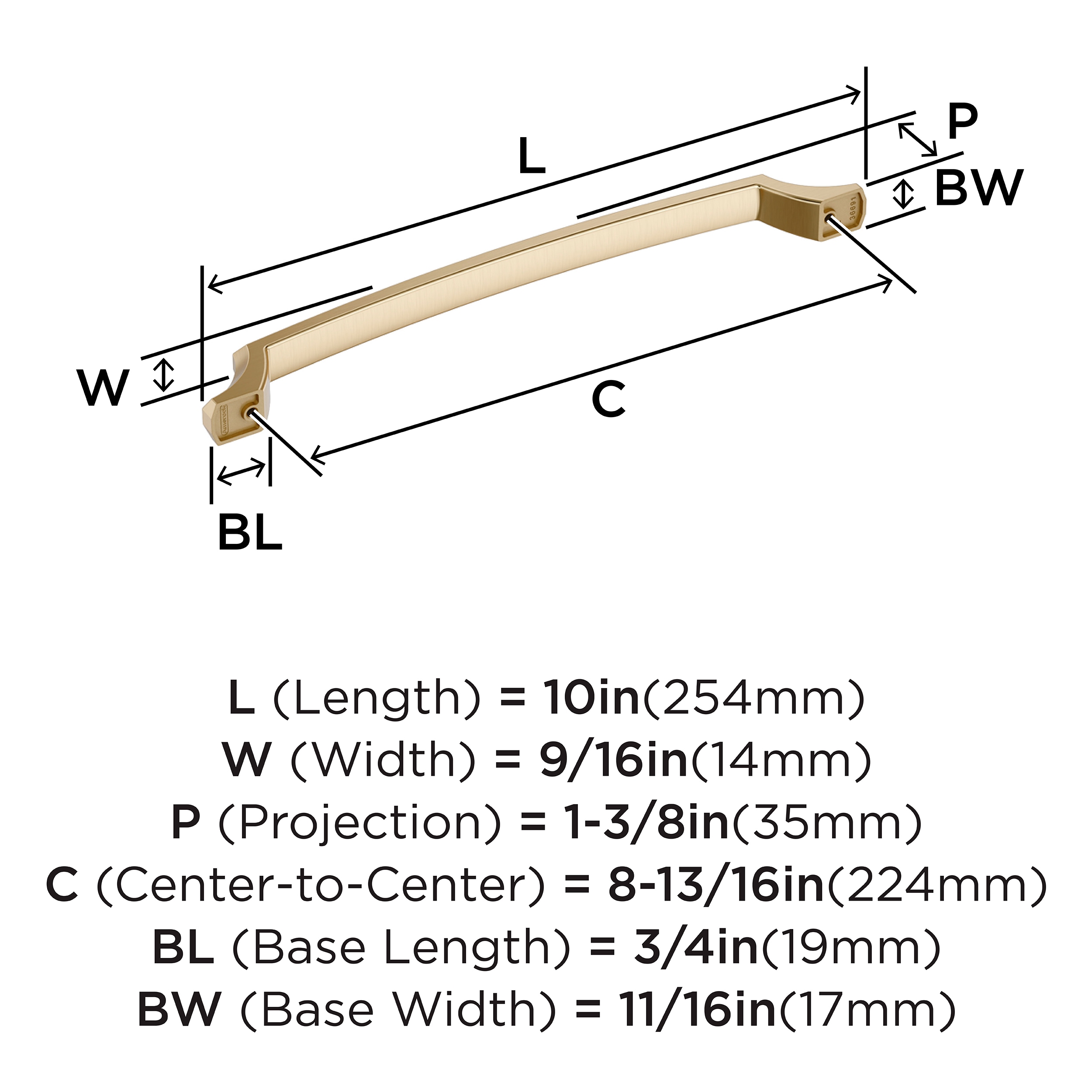 Amerock BP36691BBZ Cabinet-Pulls - View #4