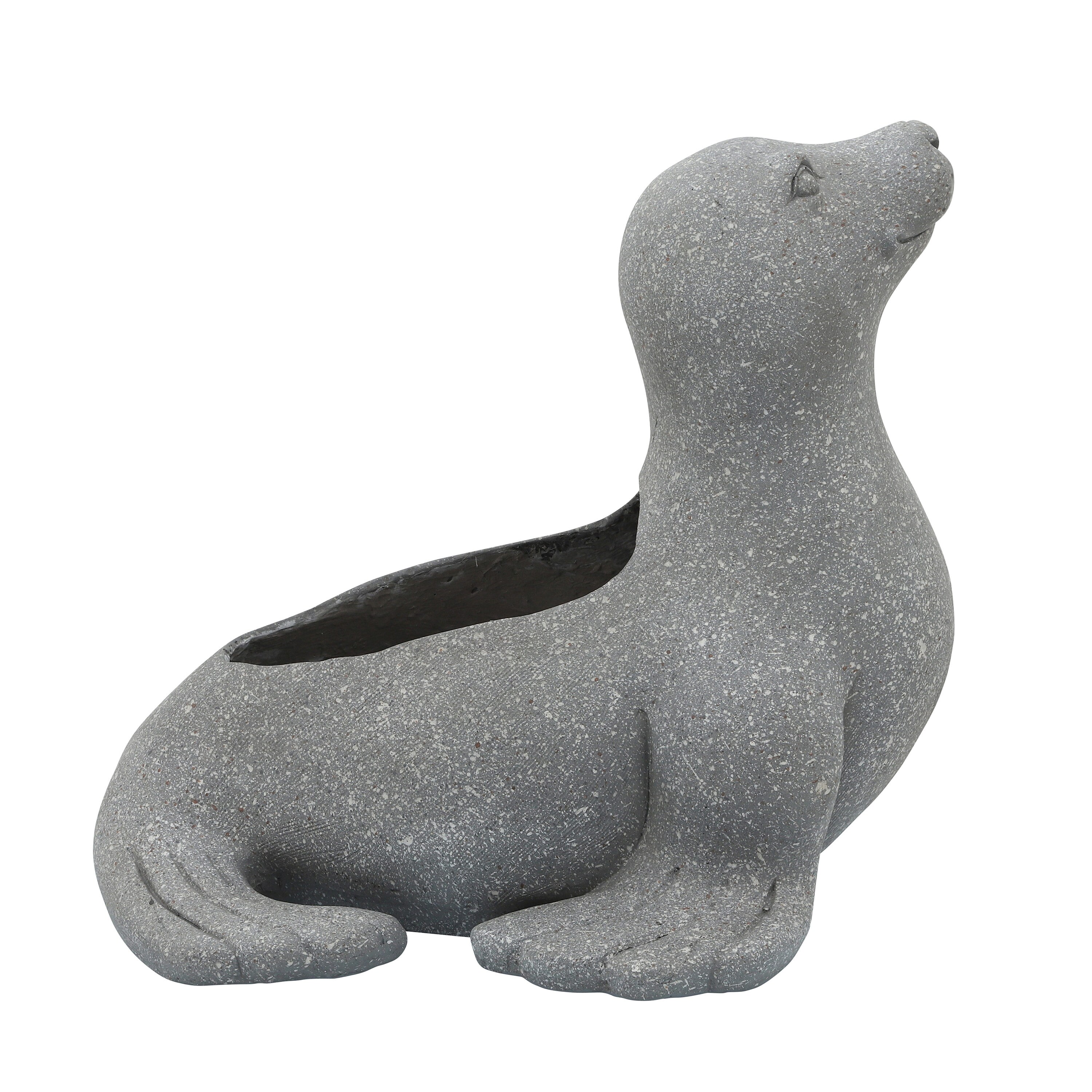 Sagebrook Home 16177 12.6-Inches W Large Gray Resin Indoor/Outdoor Planter
