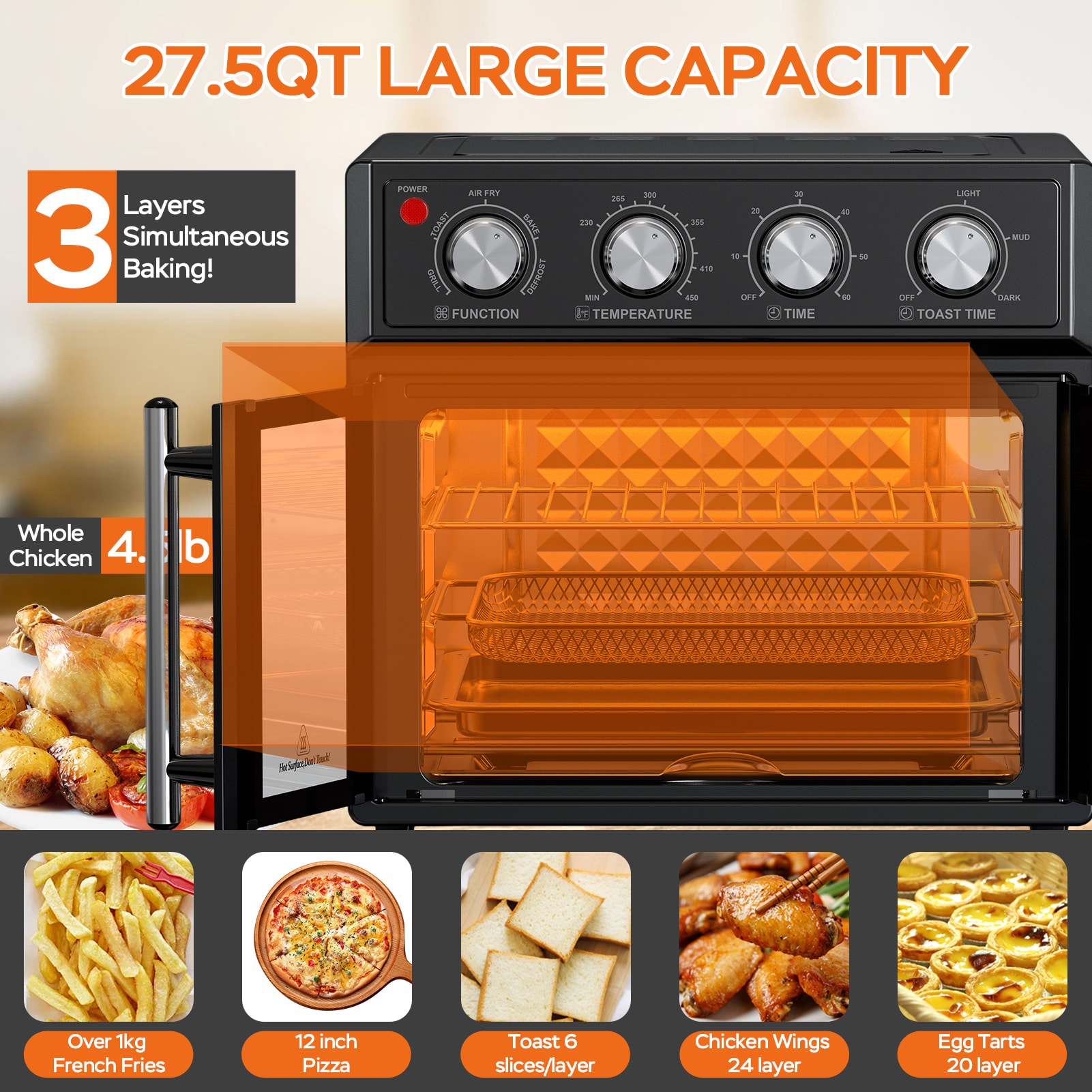 Elite Gourmet CLF-P401138 Countertop-Toaster-Ovens - View #7