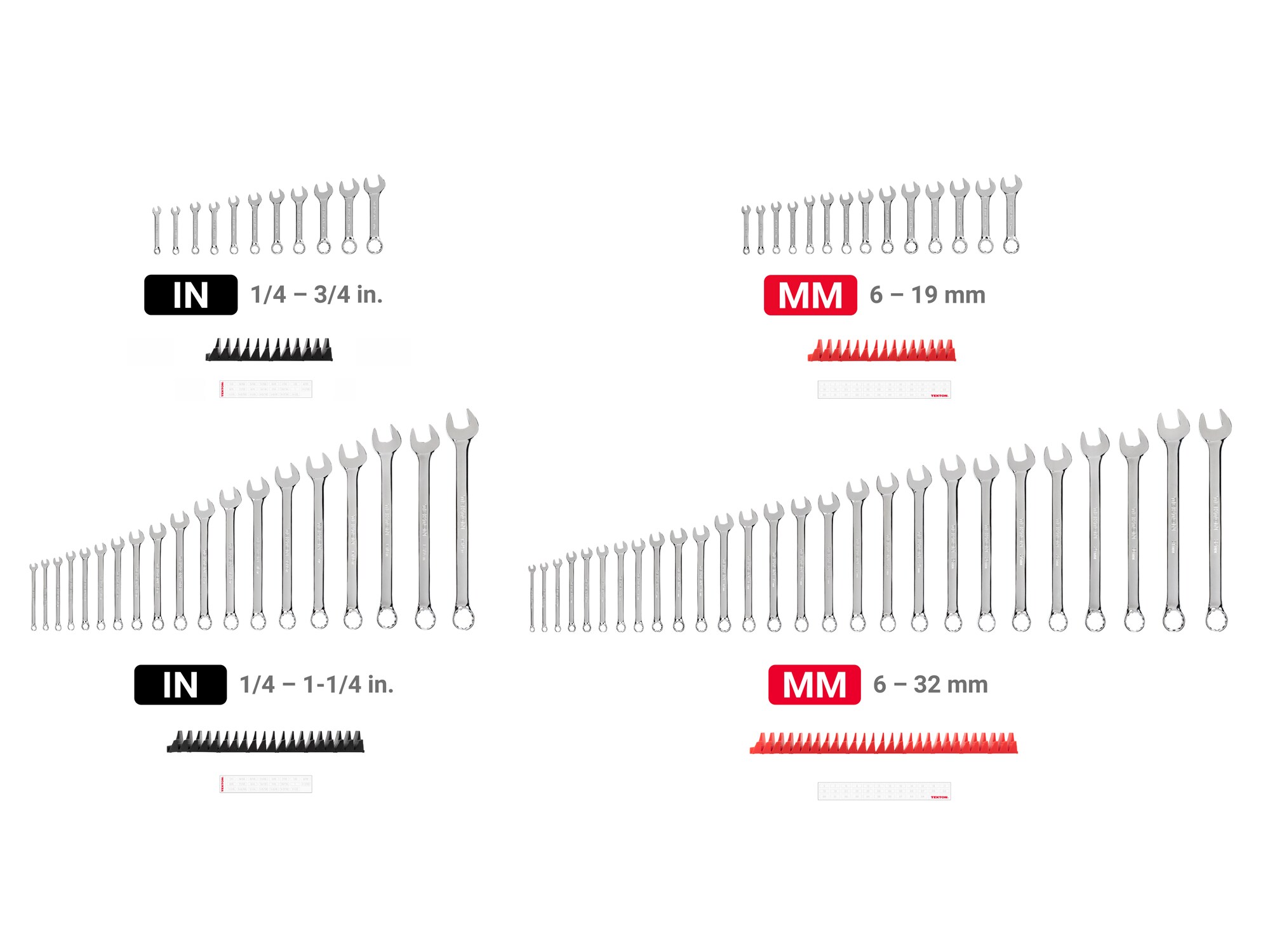 TEKTON 71-Piece Set 12-point (Sae) and Metric Standard Combination Wrench Includes Hard Case WCB95902 Sansujyuku sansujyuku.com