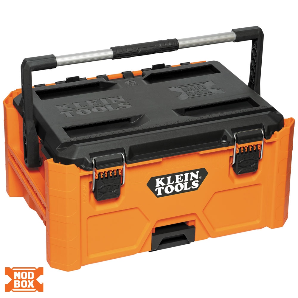 Erie Tools Heavy-Duty Portable Toolbox Organizer with Foldable Auto-Locking Handle & 3 Detachable Storage Compartments