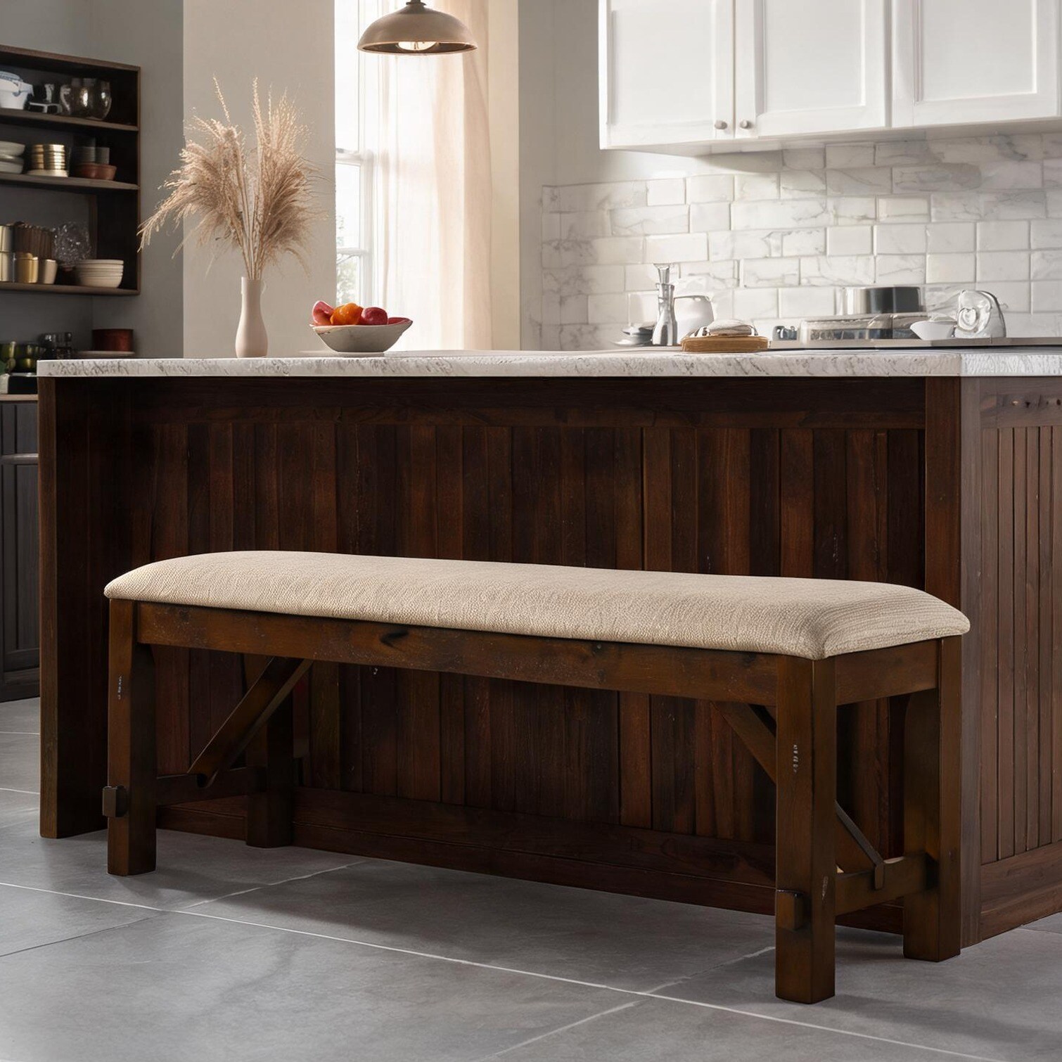 FlowLuxe Bench with Product Dimensions: 152.4 x 40.6 x 52.1 cm and Wood ...