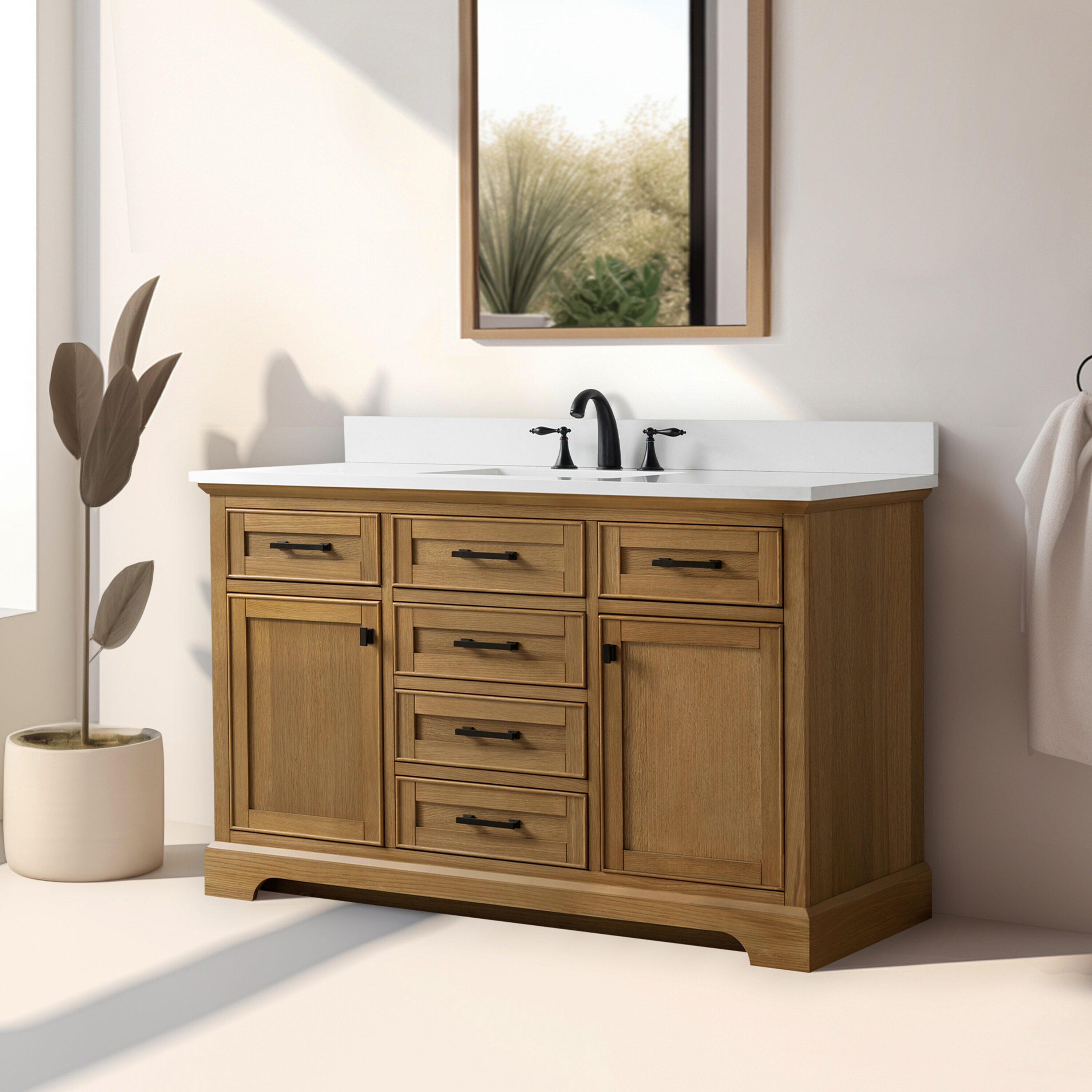 Design Element ML-54-OKV Bath-Vanity-Combo - View #2