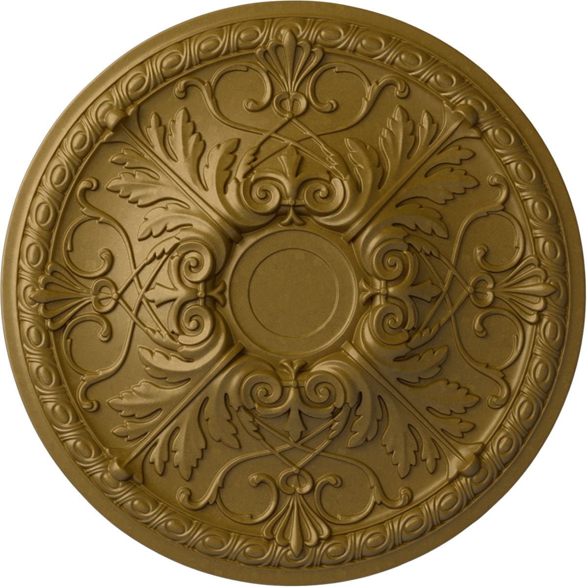 Ekena Millwork CM26TNGLS Tristan 26-in W x 26-in L Painted Gold Polyurethane Whole Ceiling Medallion