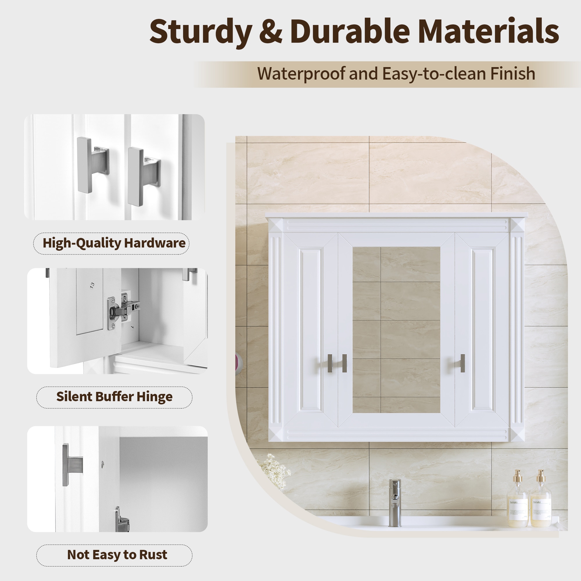 WELLFOR GFKM3N-BL Bathroom-Medicine-Cabinets - View #6