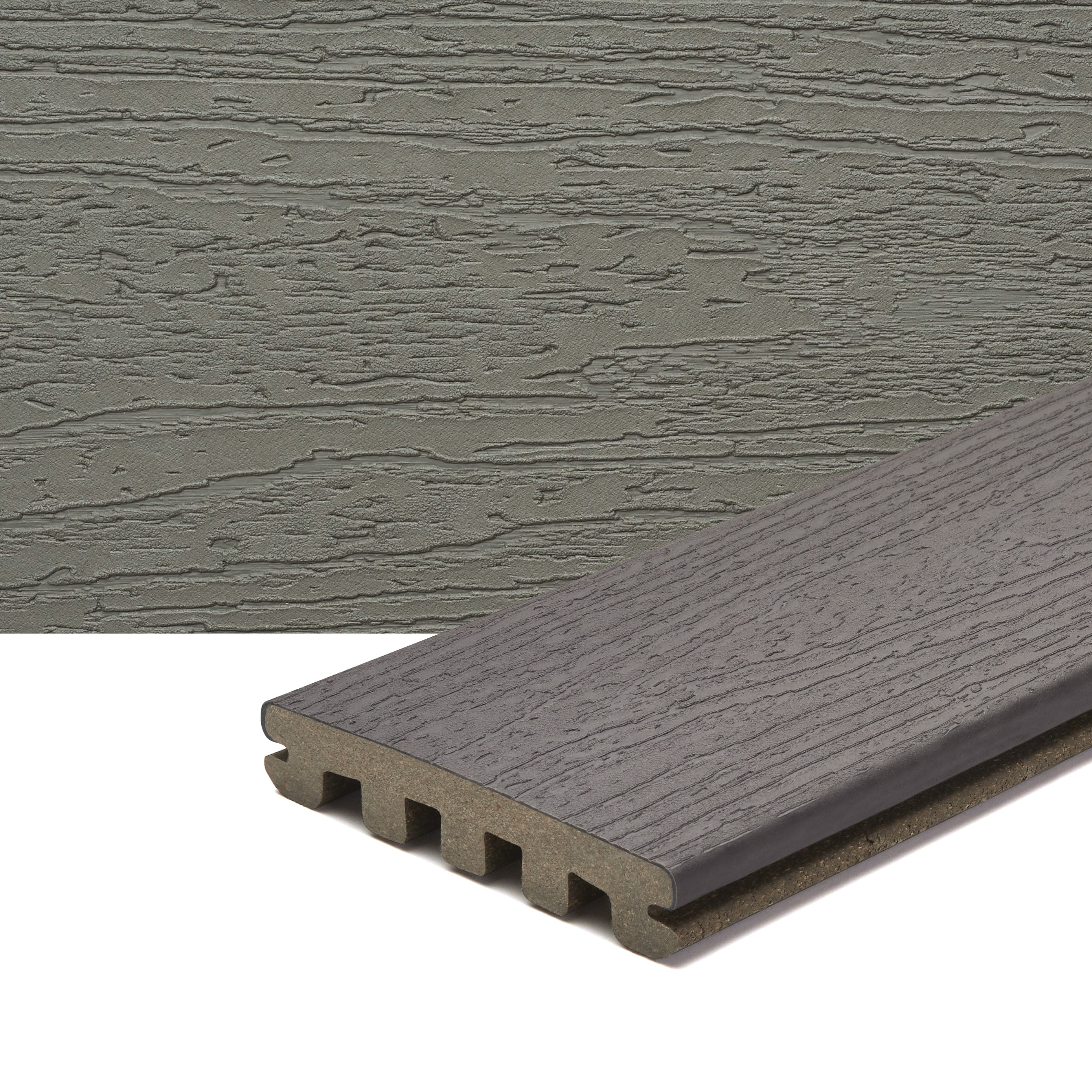 Trex CS010620E2G01 Enhance Basics 1-in x 6-in x 20-ft Clam Shell Grooved Composite Deck board