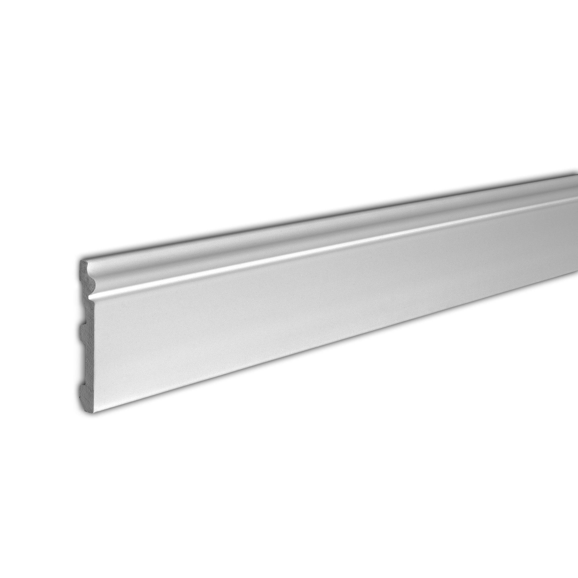 Architectural Products by Outwater 3P5.37.00830 5/8-in x 4-3/4-in x 8-ft Modern Primed Polystyrene Baseboard Moulding 6 -Pack