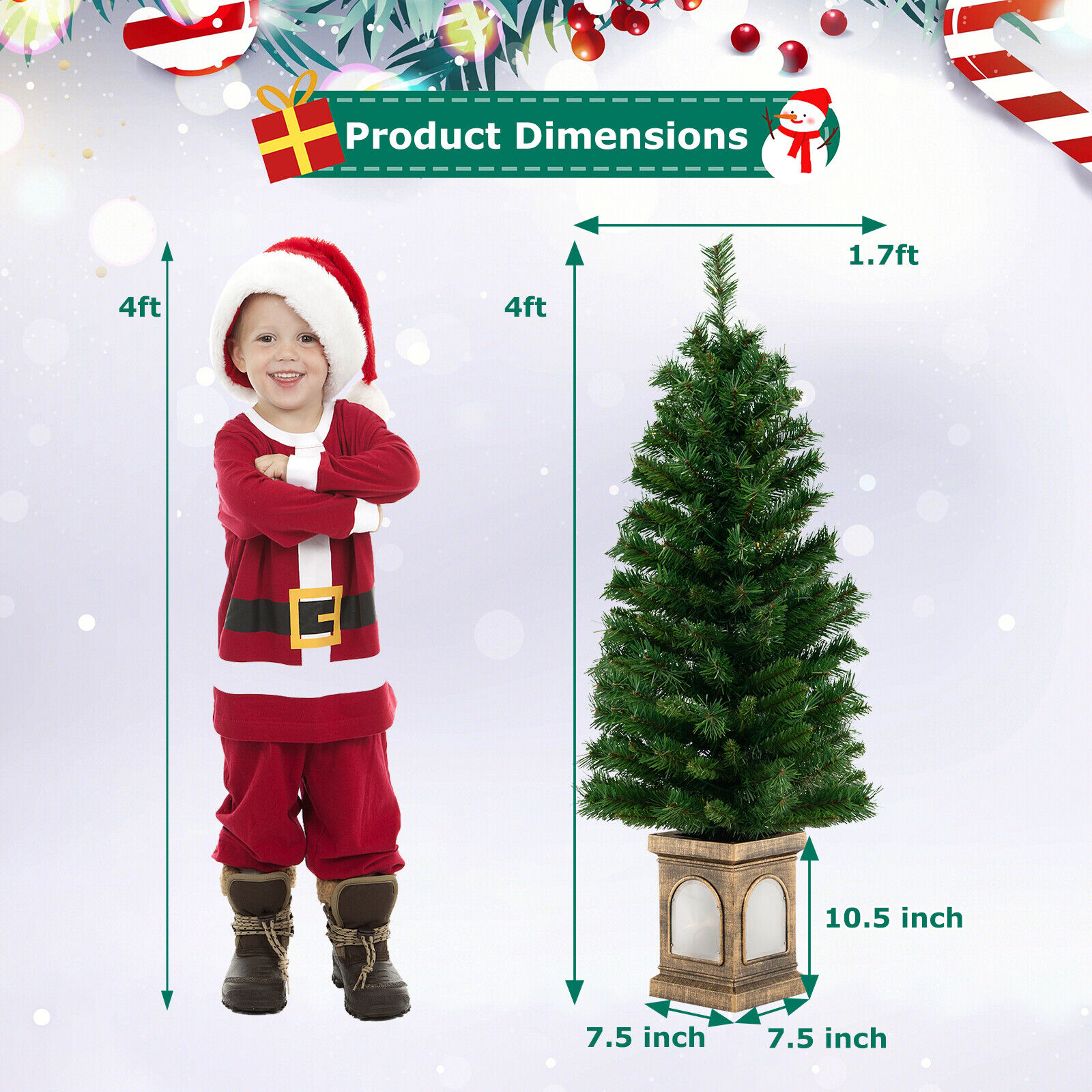WELLFOR CM-HWY-22795 Artificial-Christmas-Trees - View #5
