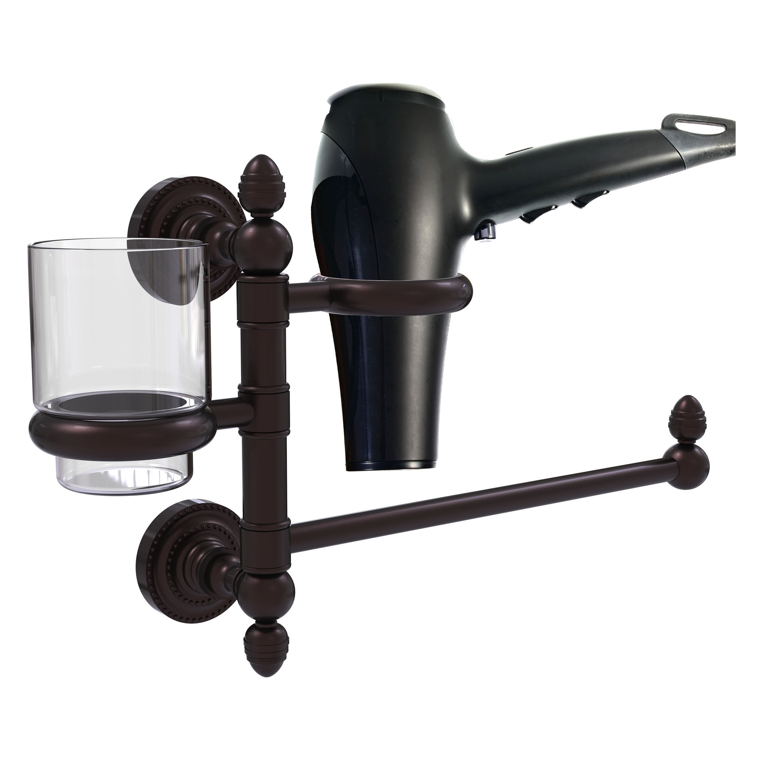 Allied Brass DT-GTBD-1-ABZ 2 -Piece Dottingham Antique Bronze Decorative Bathroom Hardware Set Towel Bar, Included