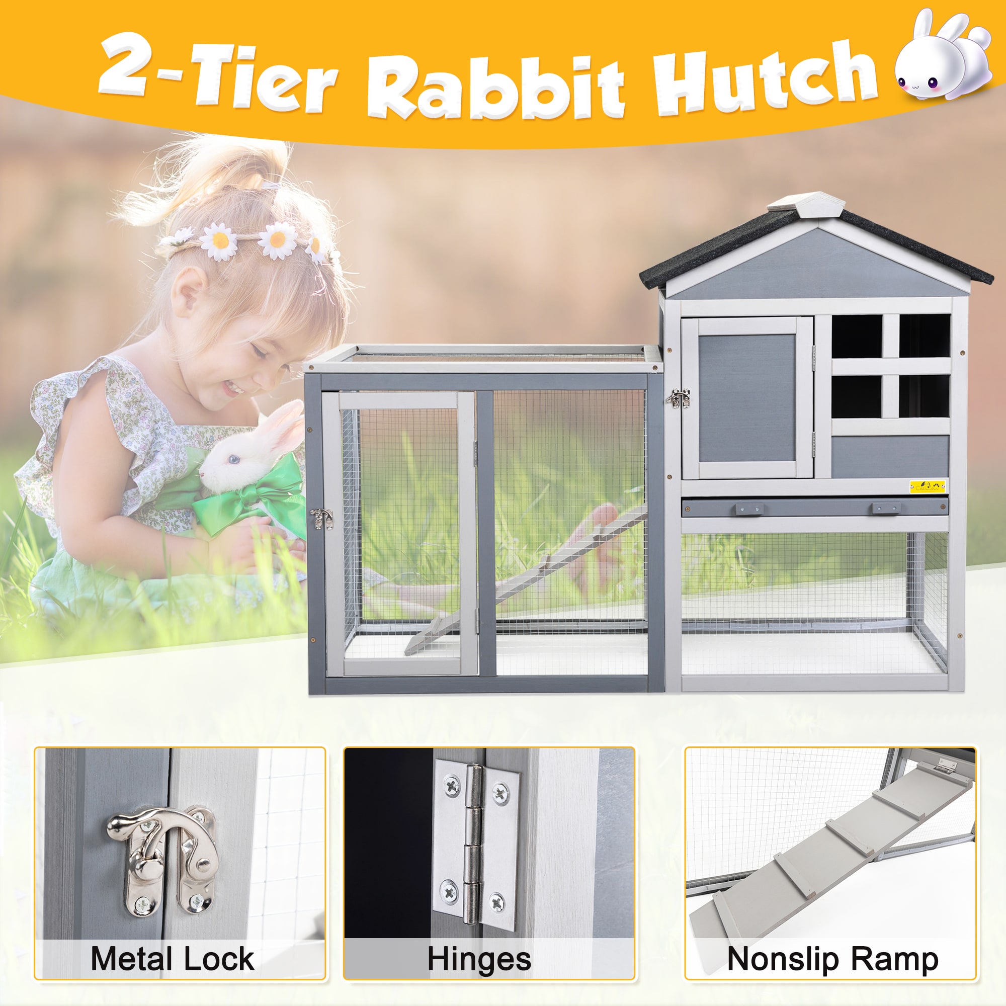 Coziwow CW12P0496-L02 Chicken-Coops-Rabbit-Hutches - View #2